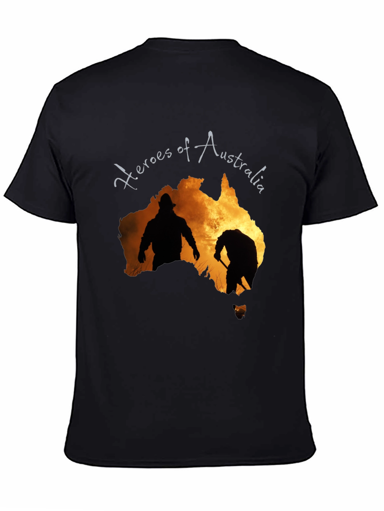 Heroes of Australia Graphic Tee - Black