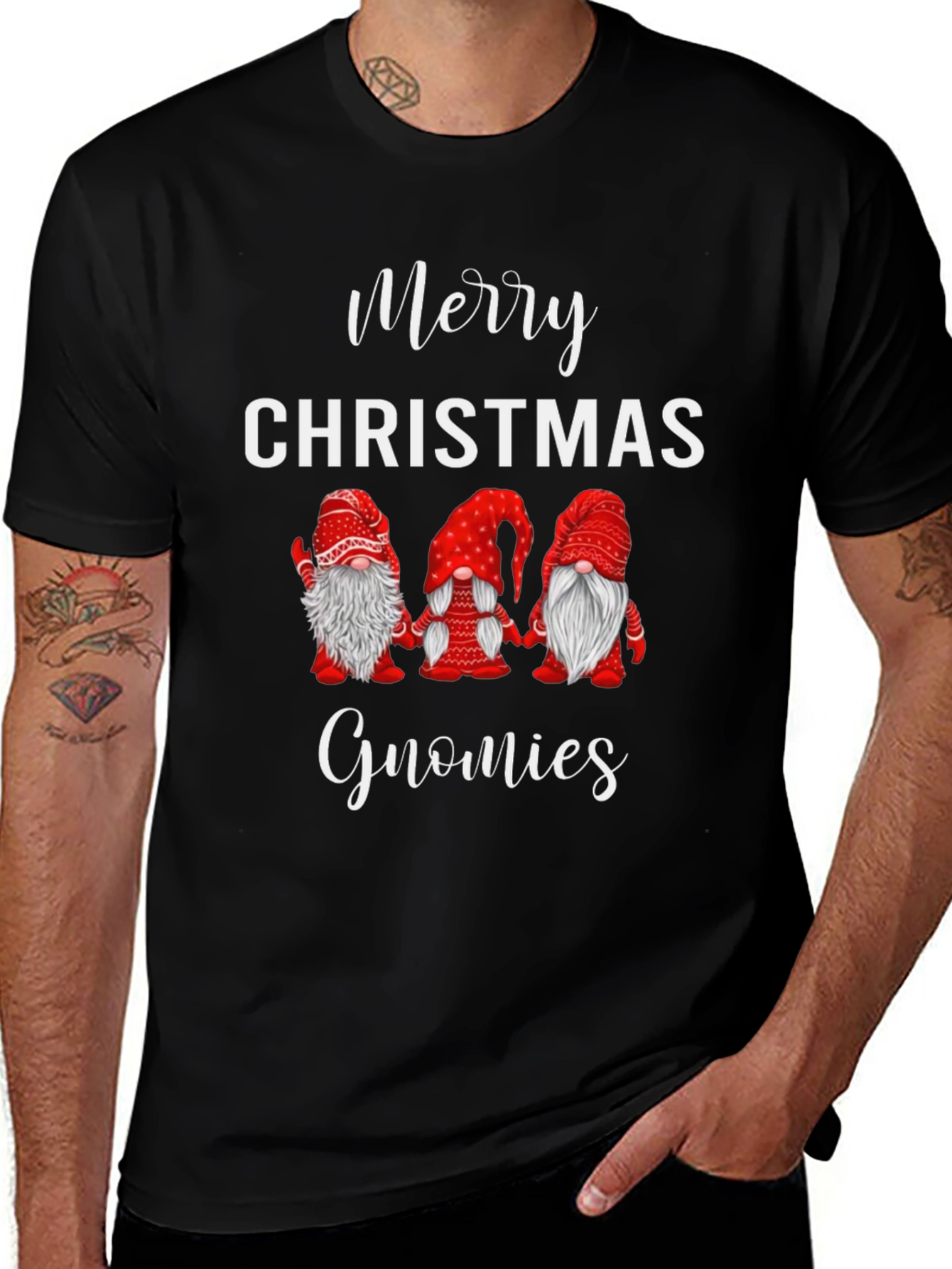 Merry Christmas Gnomies Graphic Tee