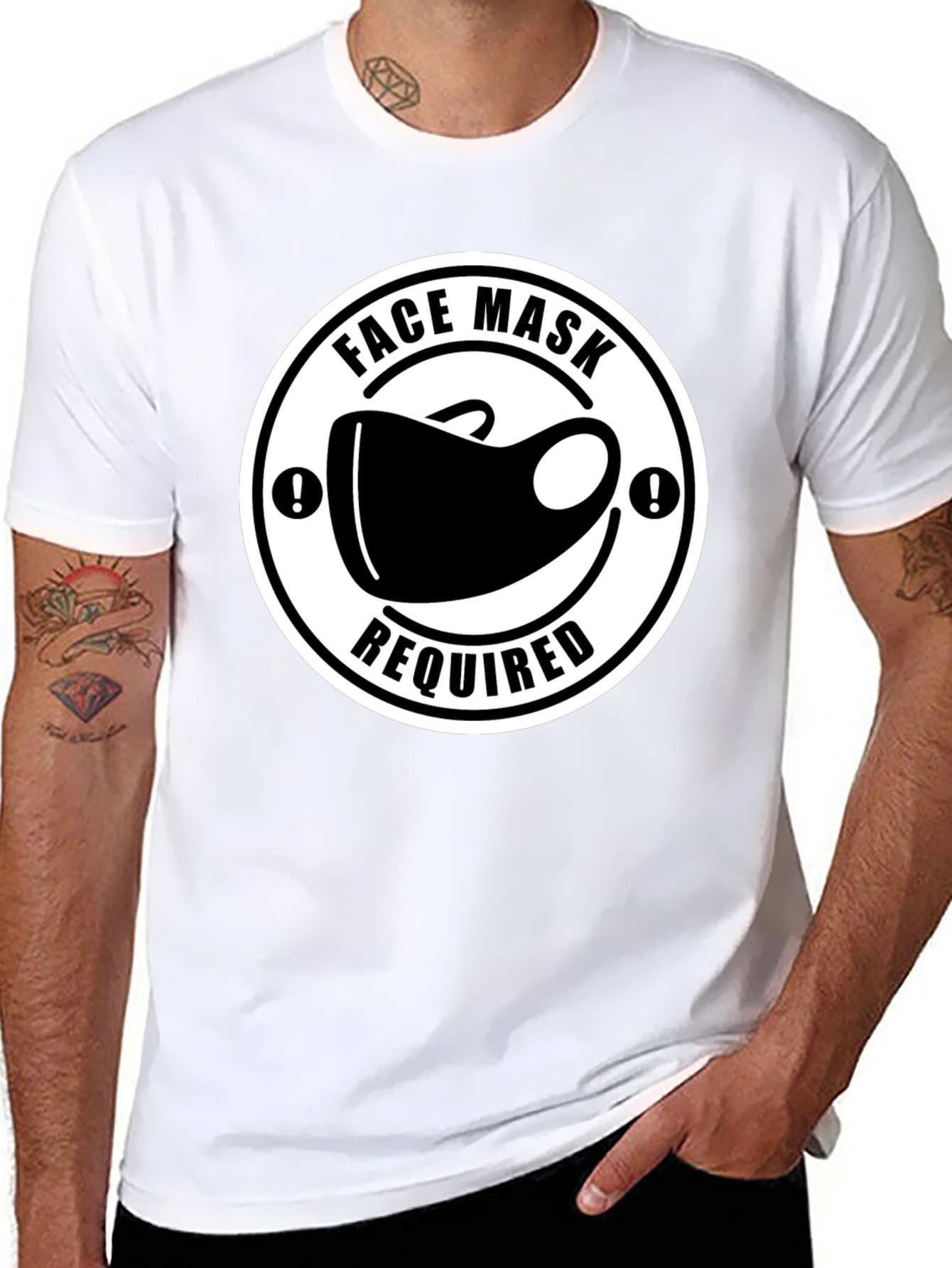 Face Mask Required T-Shirt - Black Novelty Tee