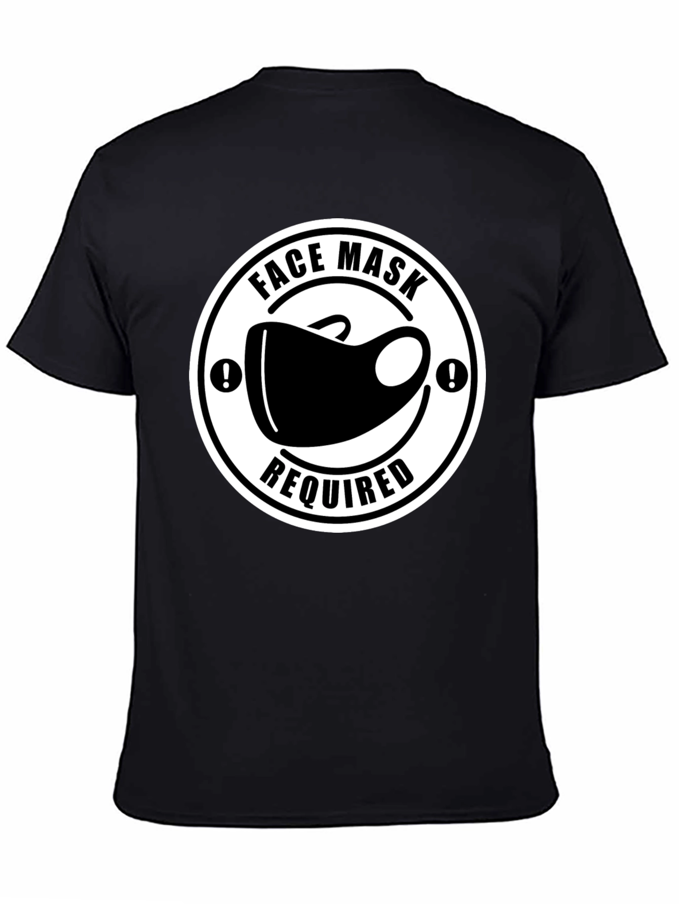 Face Mask Required T-Shirt - Black Novelty Tee