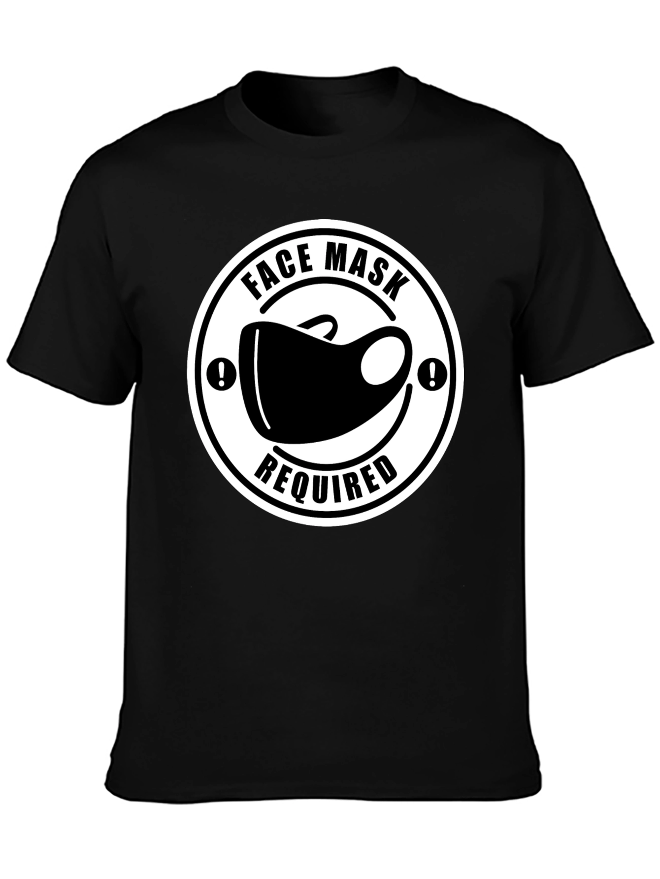 Face Mask Required T-Shirt - Black Novelty Tee