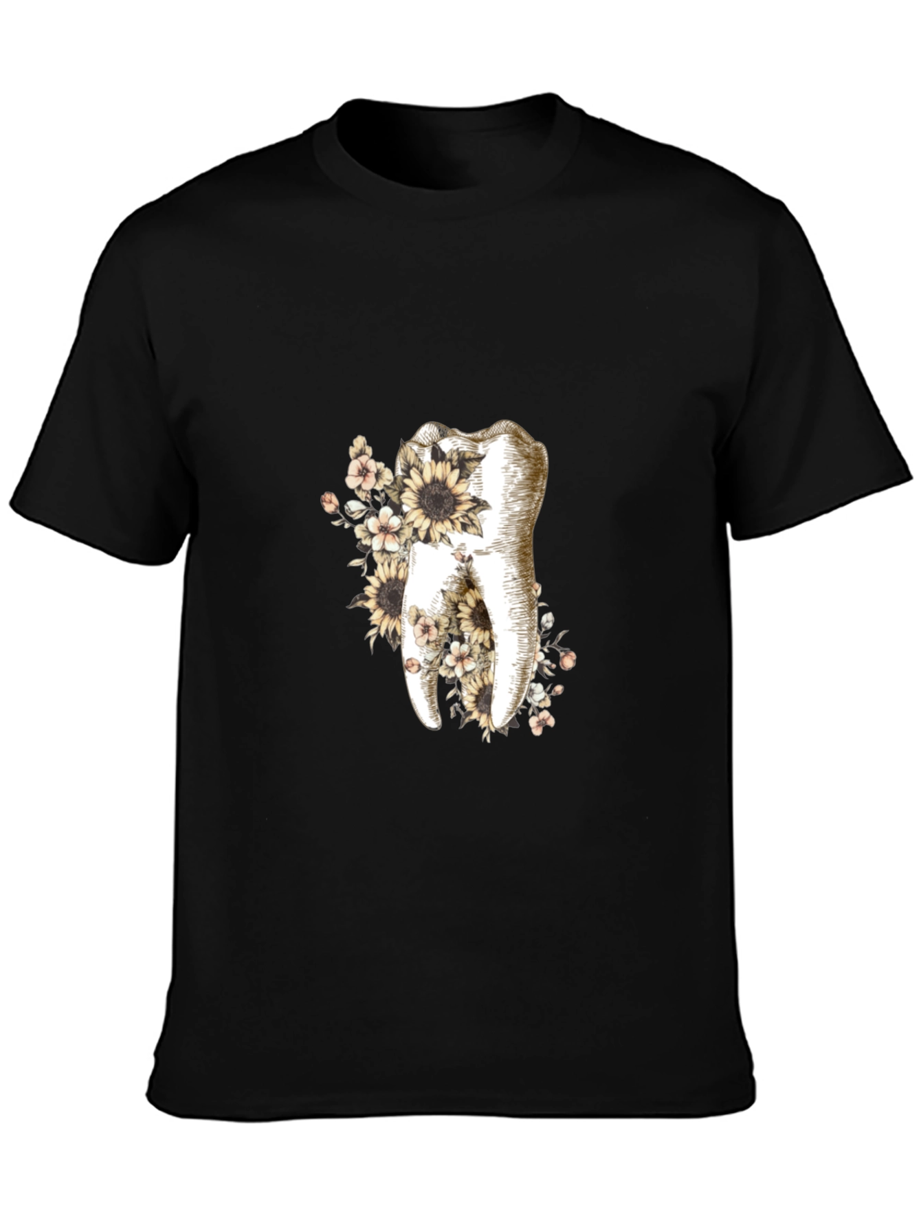 Floral Tooth Graphic Tee - Dentist Gift