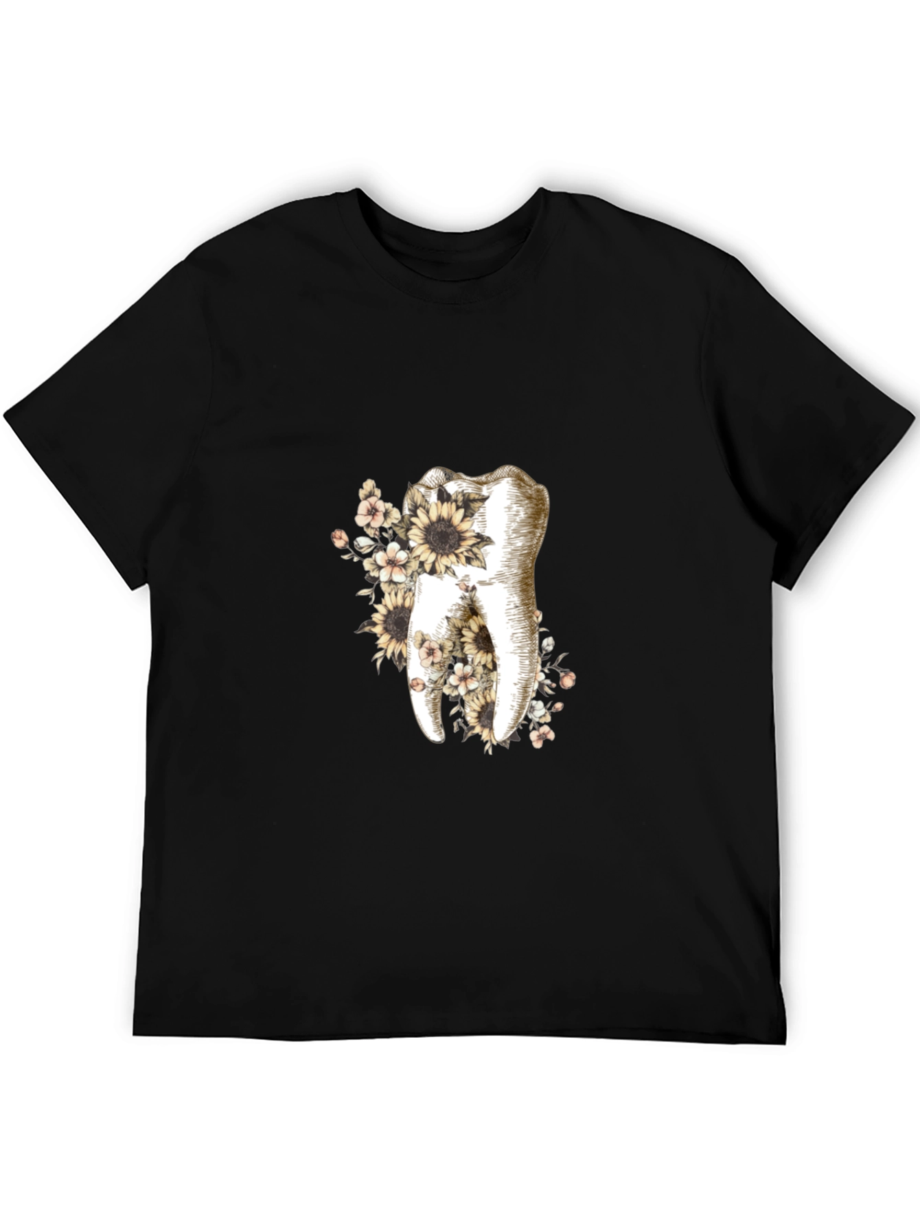 Floral Tooth Graphic Tee - Dentist Gift