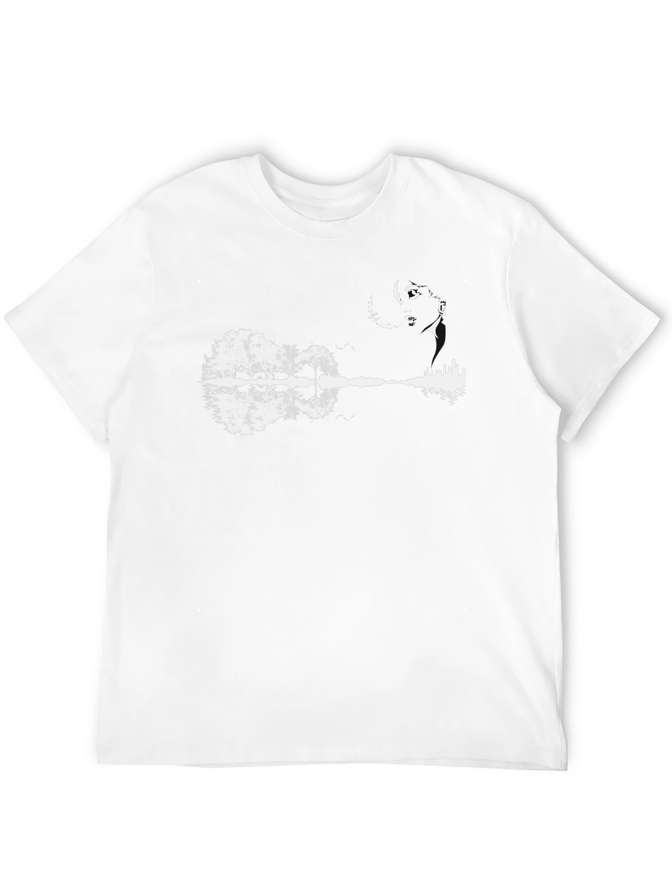 Nature & Music T-Shirt - Black Cotton Tee
