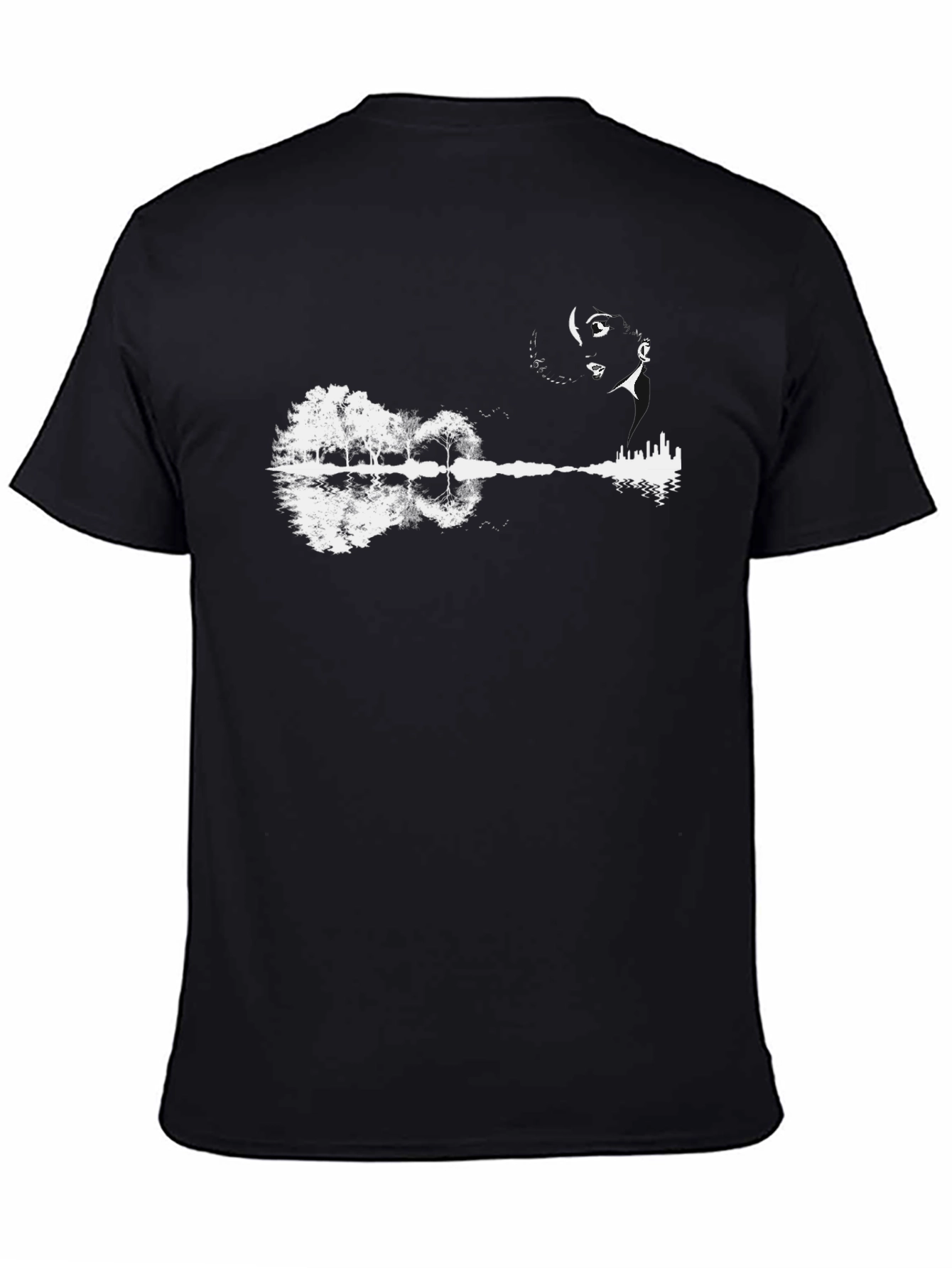 Nature & Music T-Shirt - Black Cotton Tee