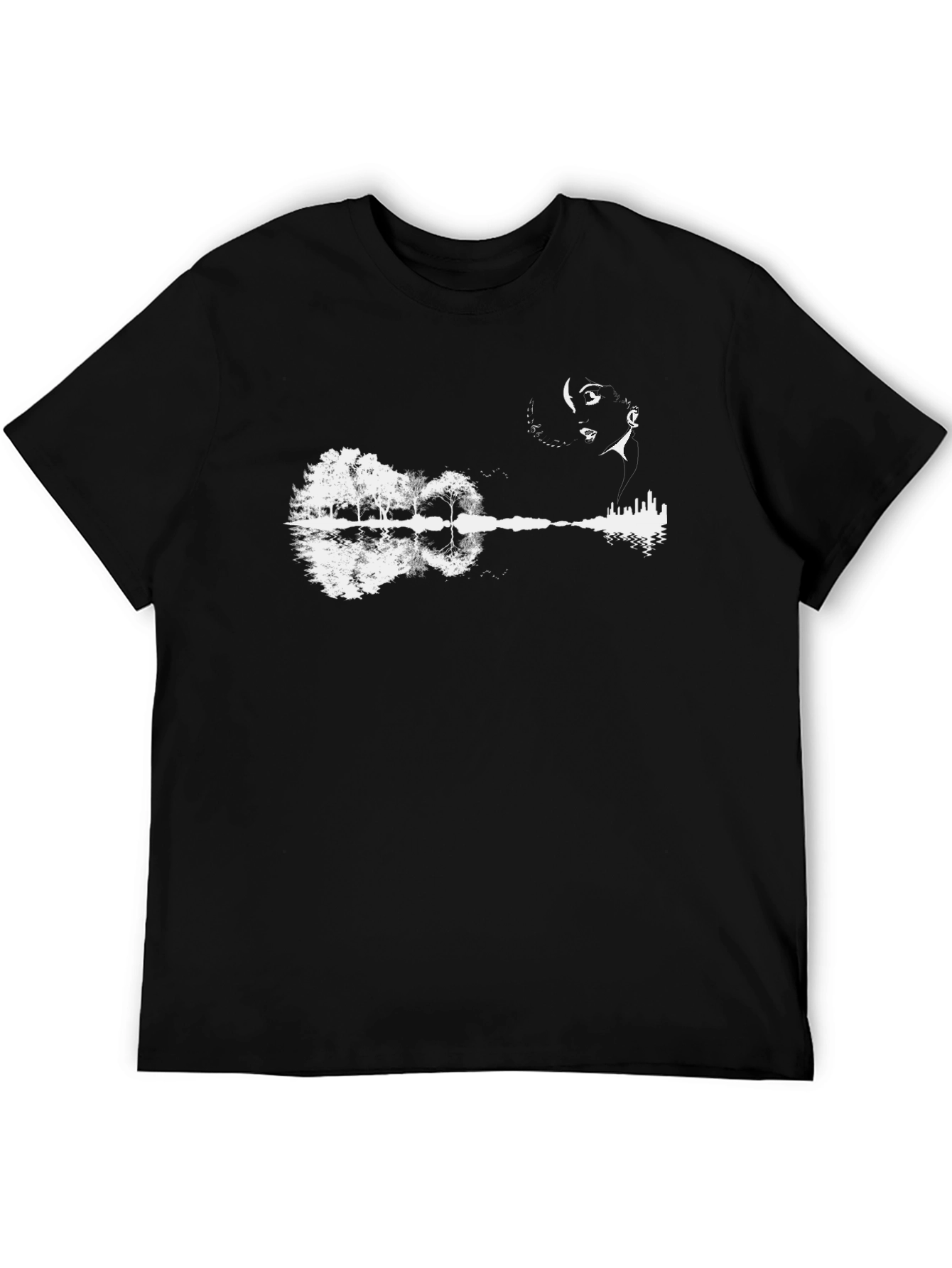 Nature & Music T-Shirt - Black Cotton Tee