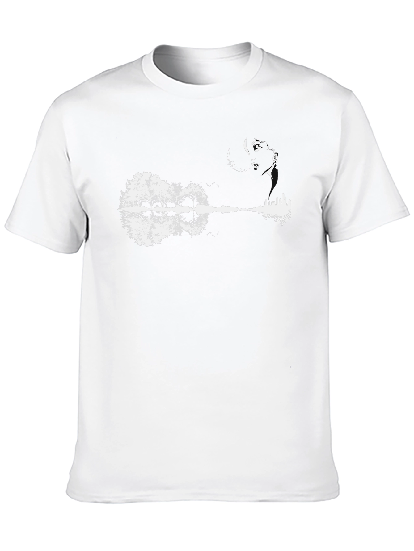 Nature & Music T-Shirt - Black Cotton Tee