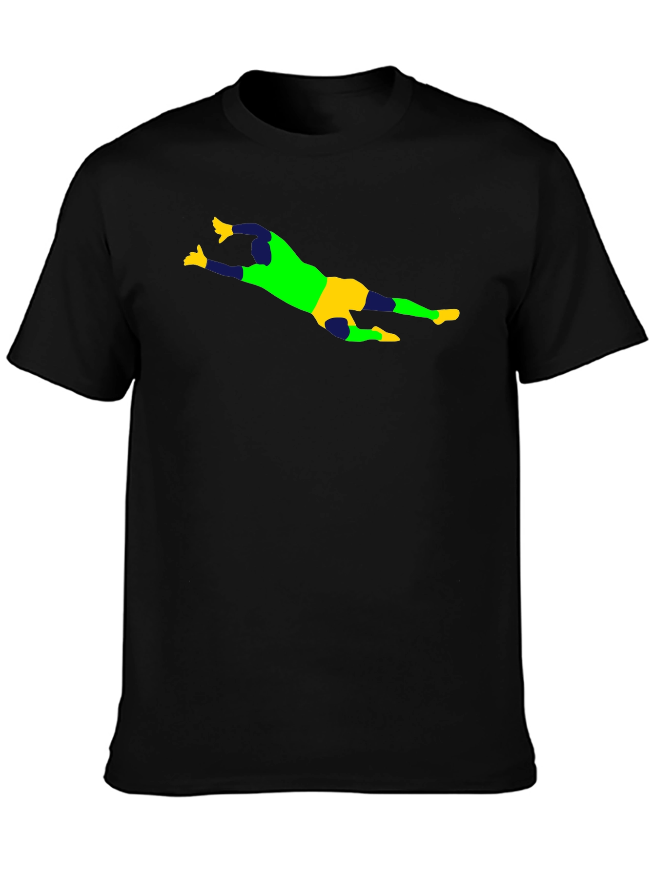 Goalkeeper Graphic Tee - Black Cotton Shirt