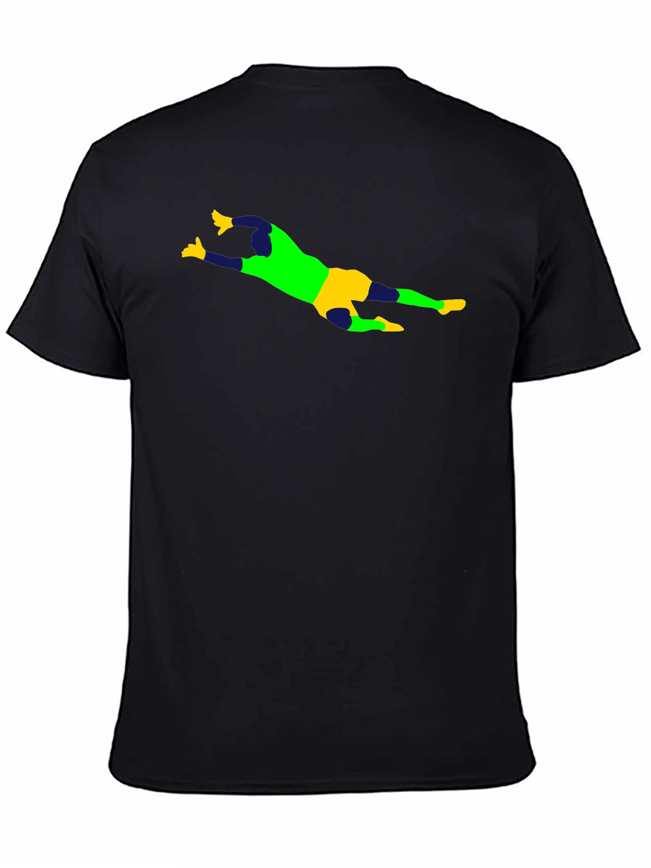 Goalkeeper Graphic Tee - Black Cotton Shirt
