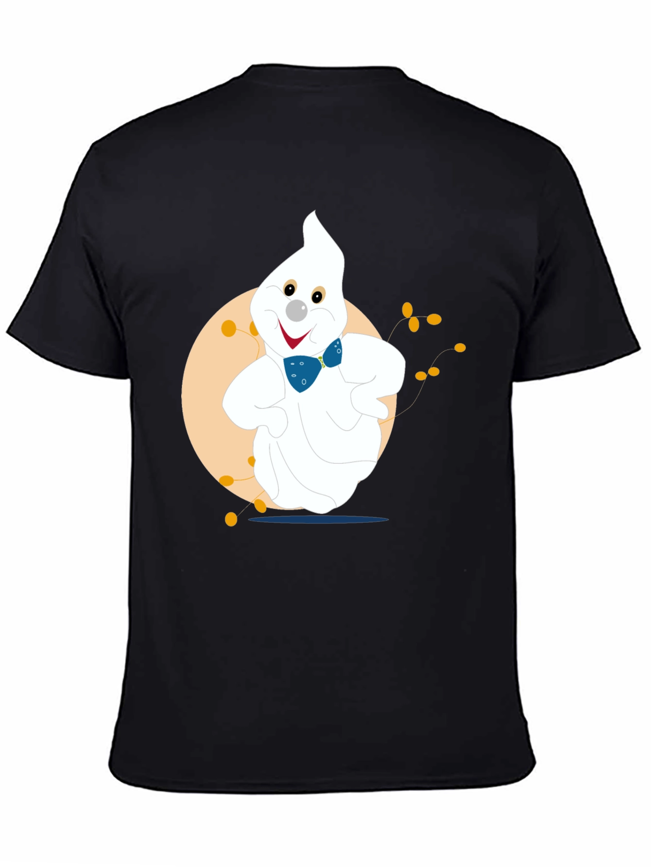 Ghost Graphic Black T-Shirt - Halloween Fun