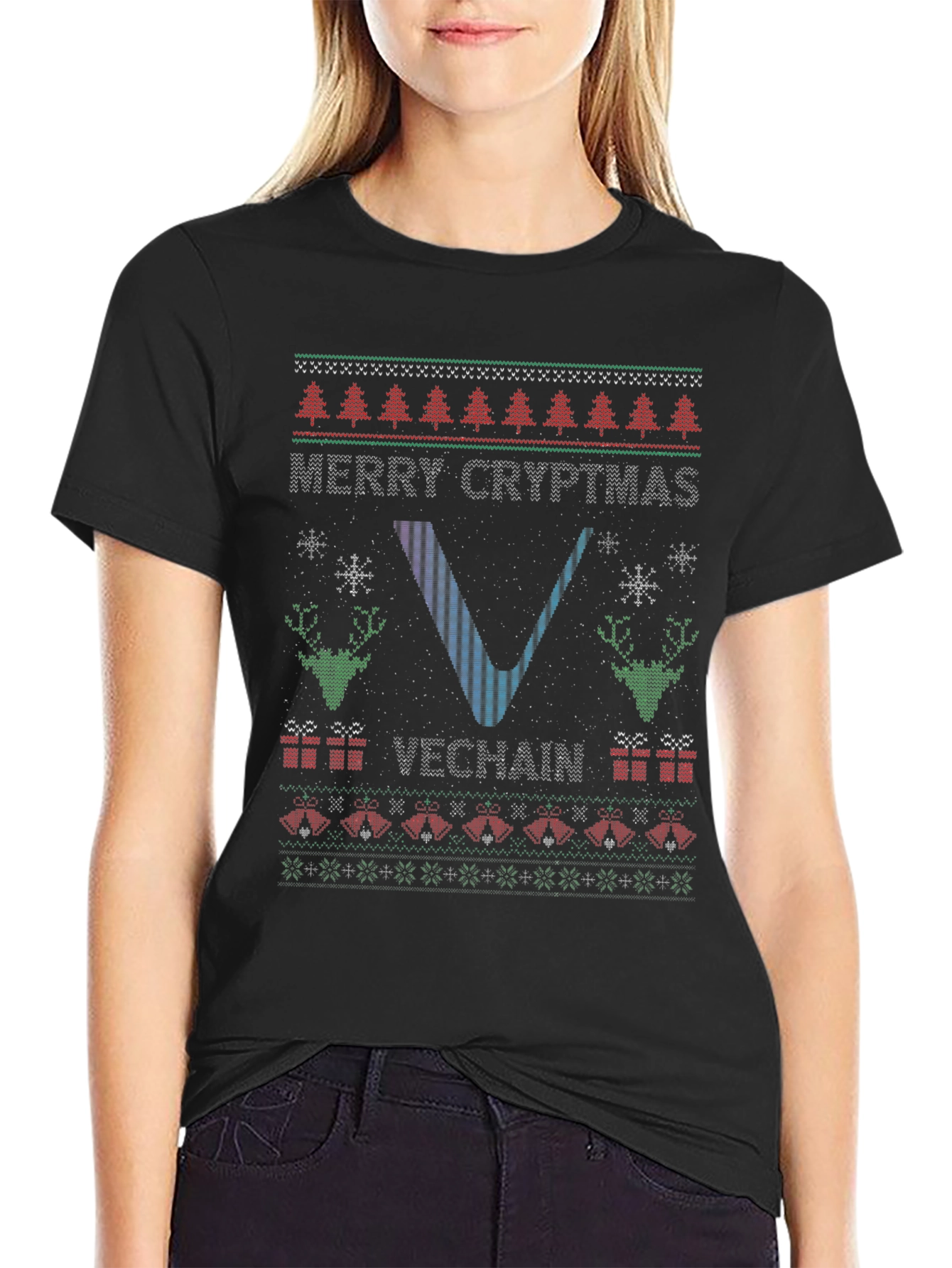 Merry Cryptmas VeChain Holiday Sweater T-Shirt