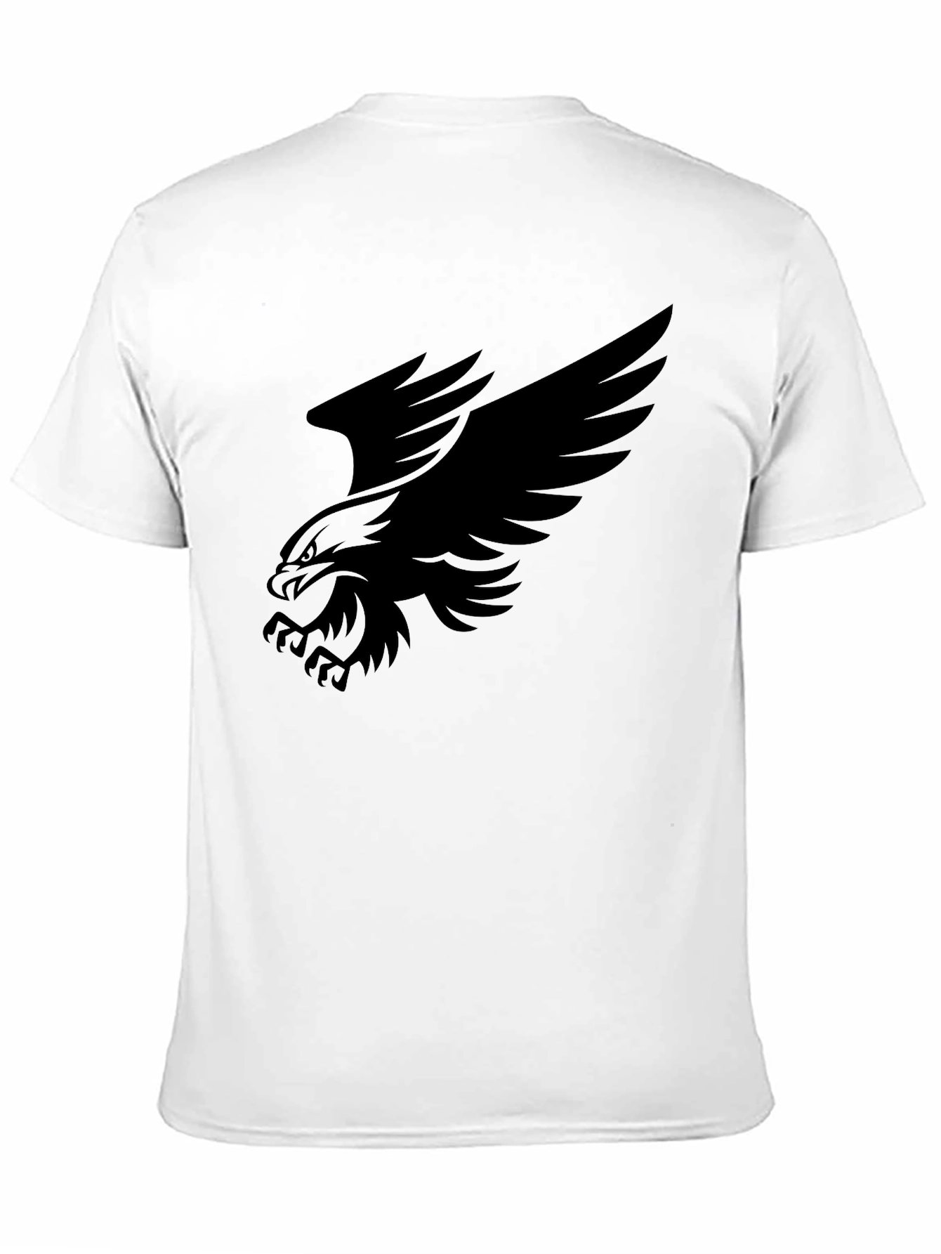 Bold Eagle Graphic Tee - Black Cotton Comfort