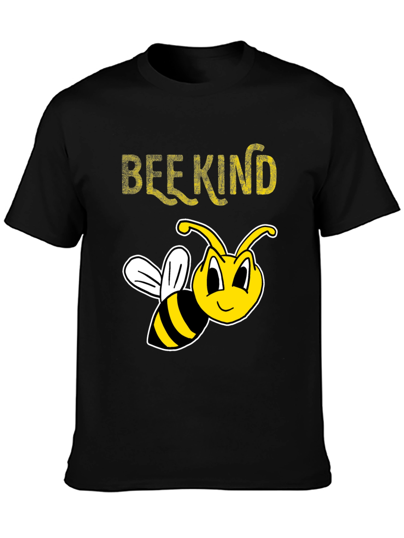 Bee Kind T-Shirt - Black Crew Neck Tee