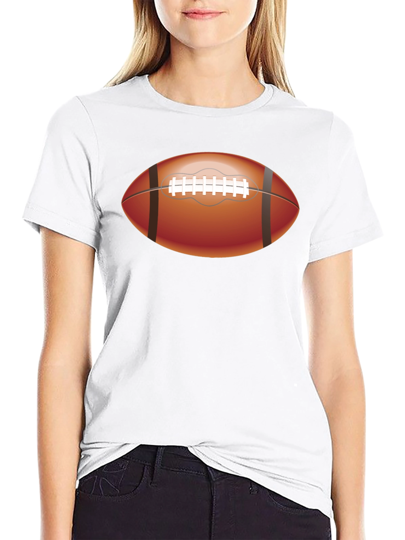 Football Graphic Tee - Sporty Black T-Shirt