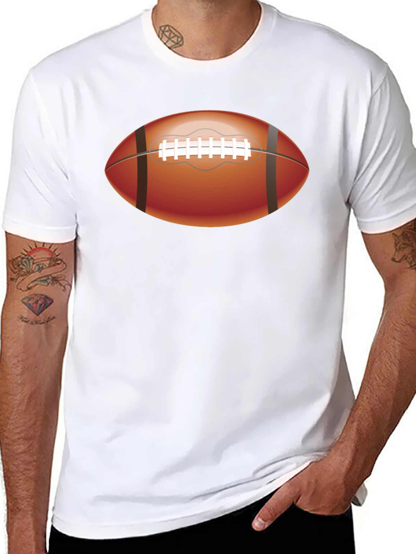 Football Graphic Tee - Sporty Black T-Shirt