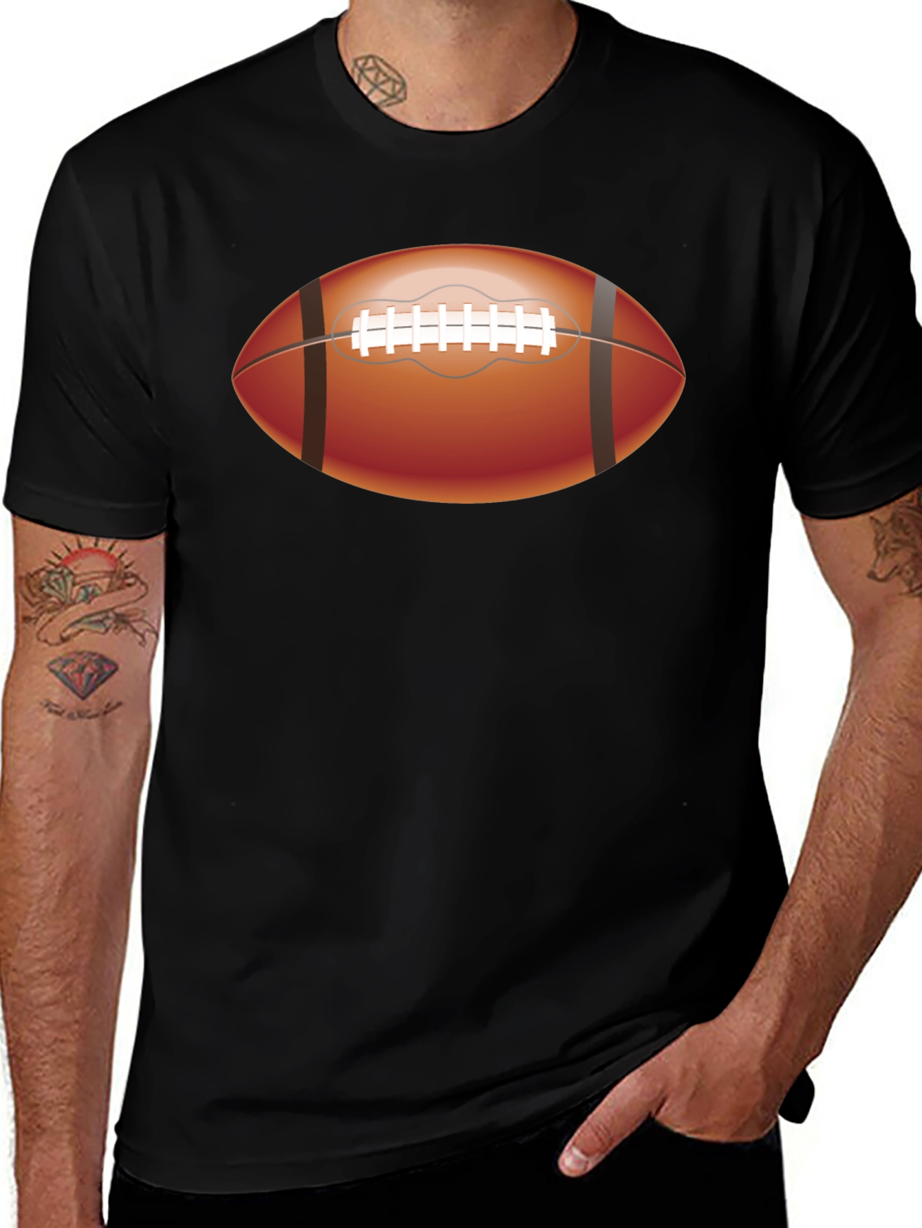 Football Graphic Tee - Sporty Black T-Shirt