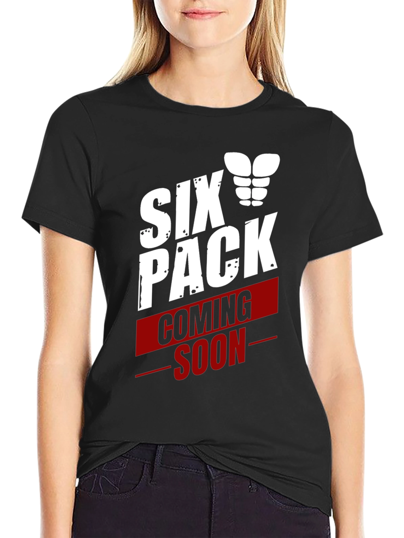 Six Pack Coming Soon Graphic T-Shirt