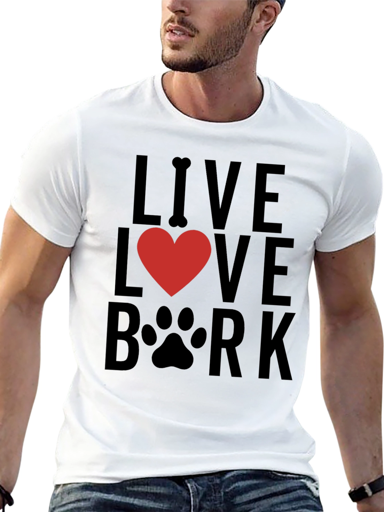 Live Love Bark T-Shirt - Dog Lover Tee