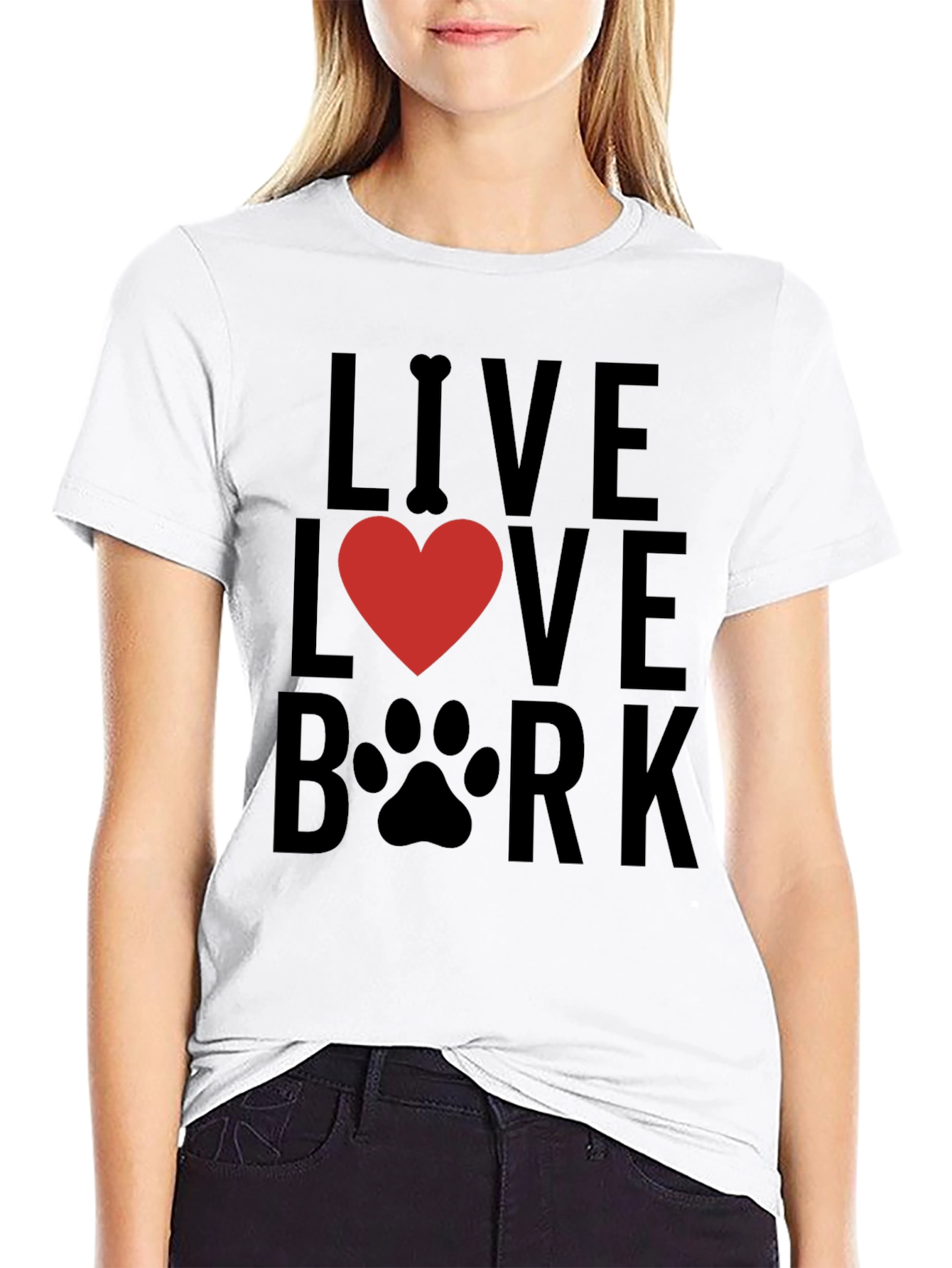 Live Love Bark T-Shirt - Dog Lover Tee