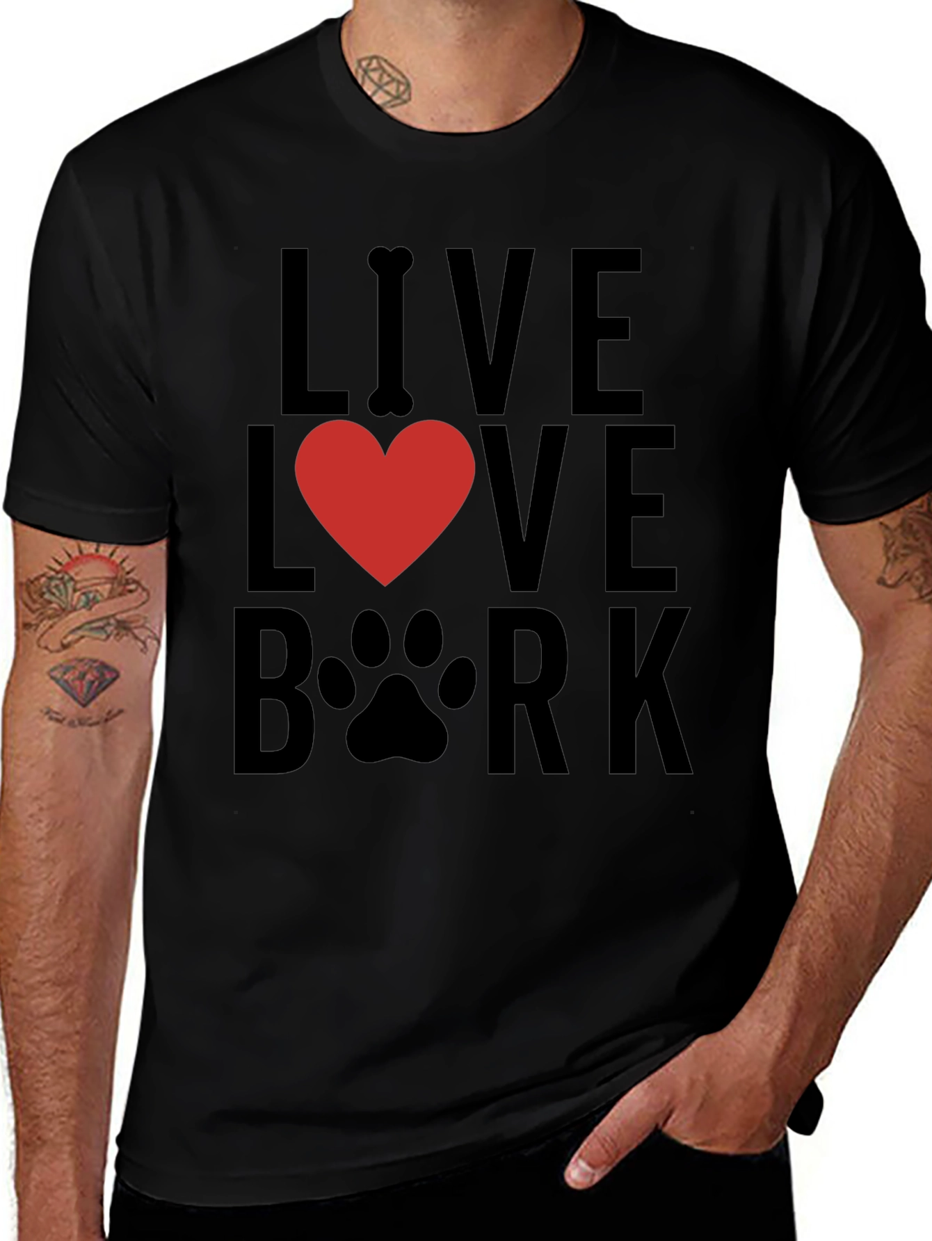 Live Love Bark T-Shirt - Dog Lover Tee