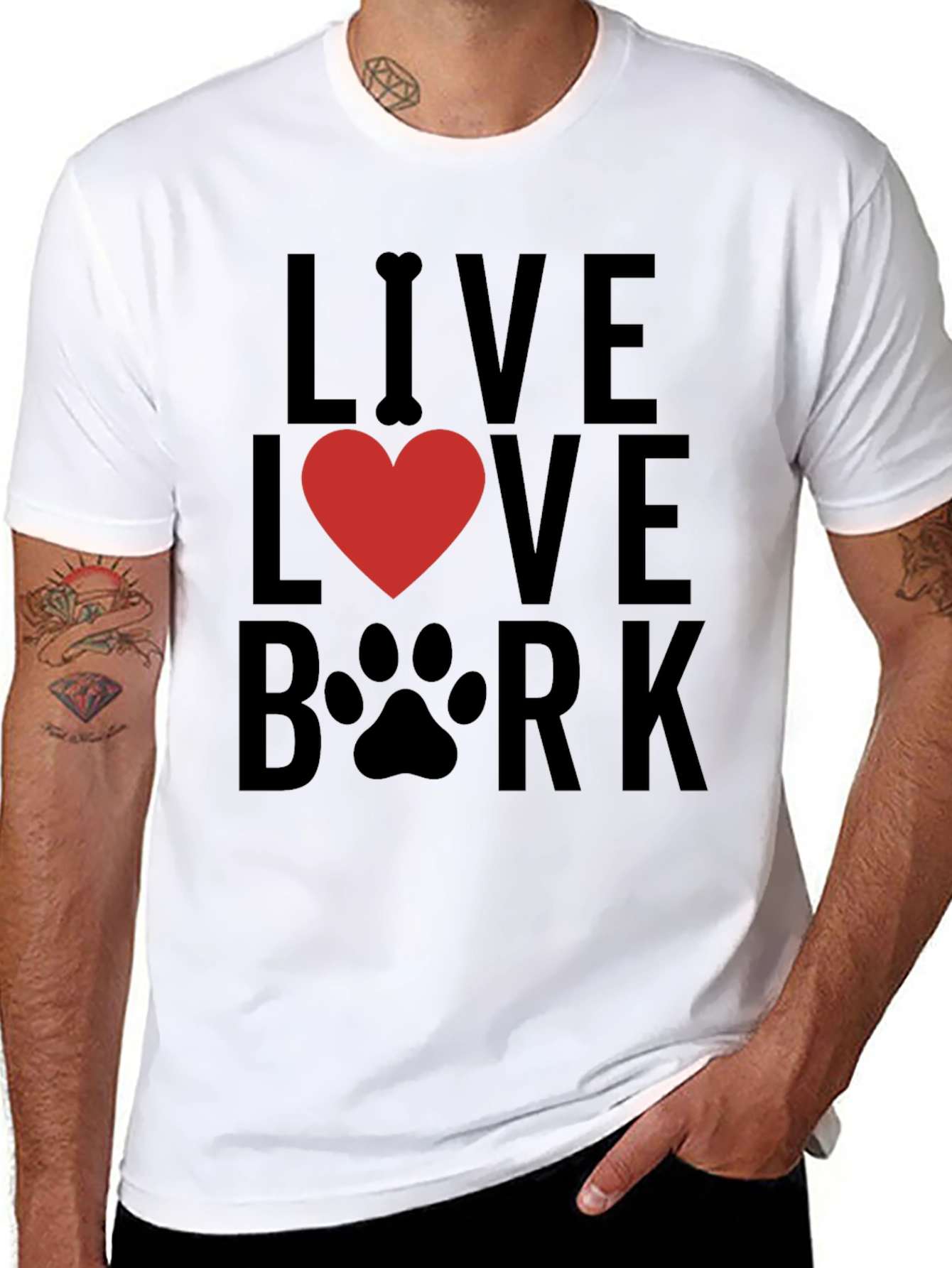 Live Love Bark T-Shirt - Dog Lover Tee