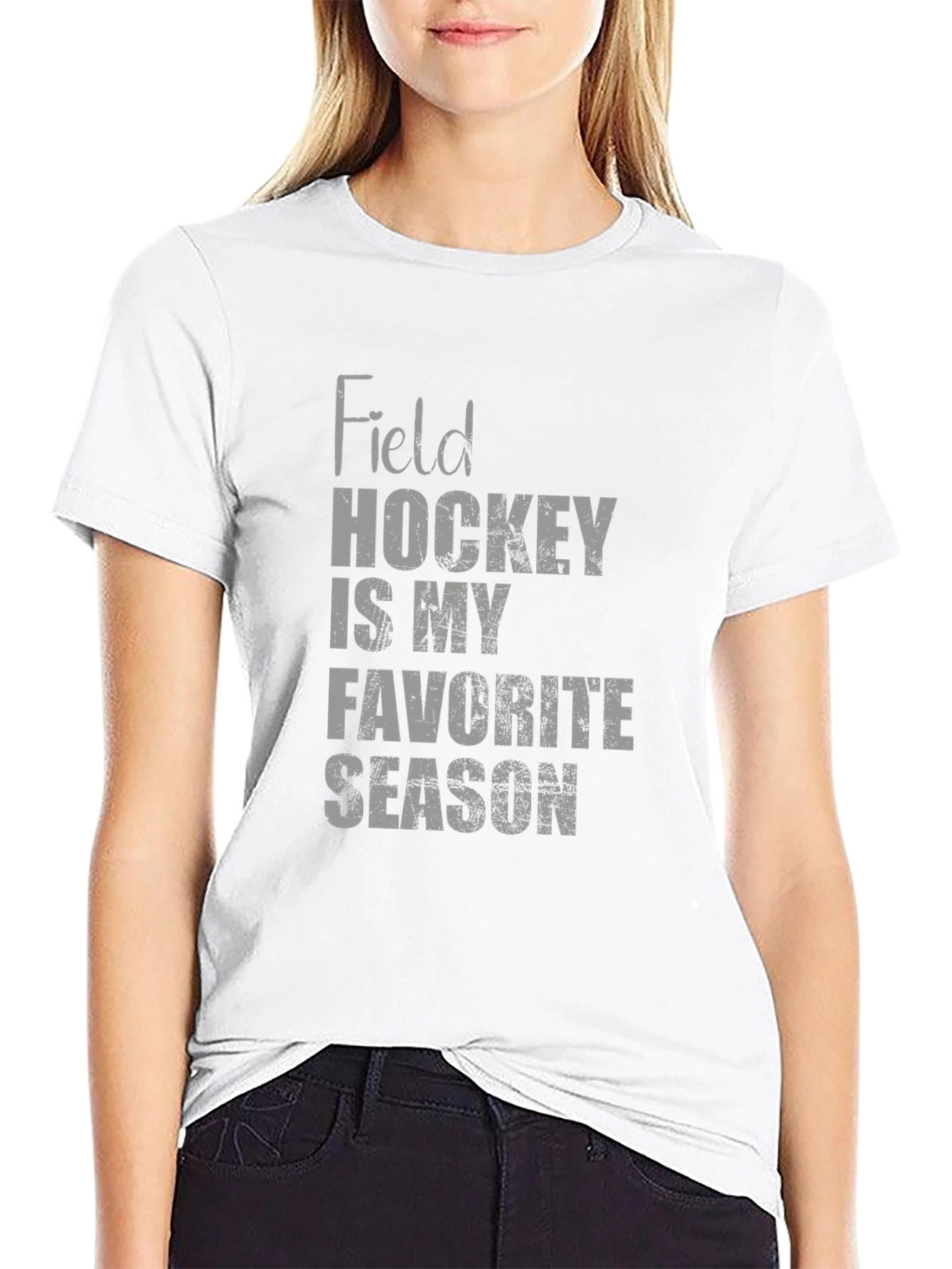 Field Hockey Favorite Season Black Graphic Tee