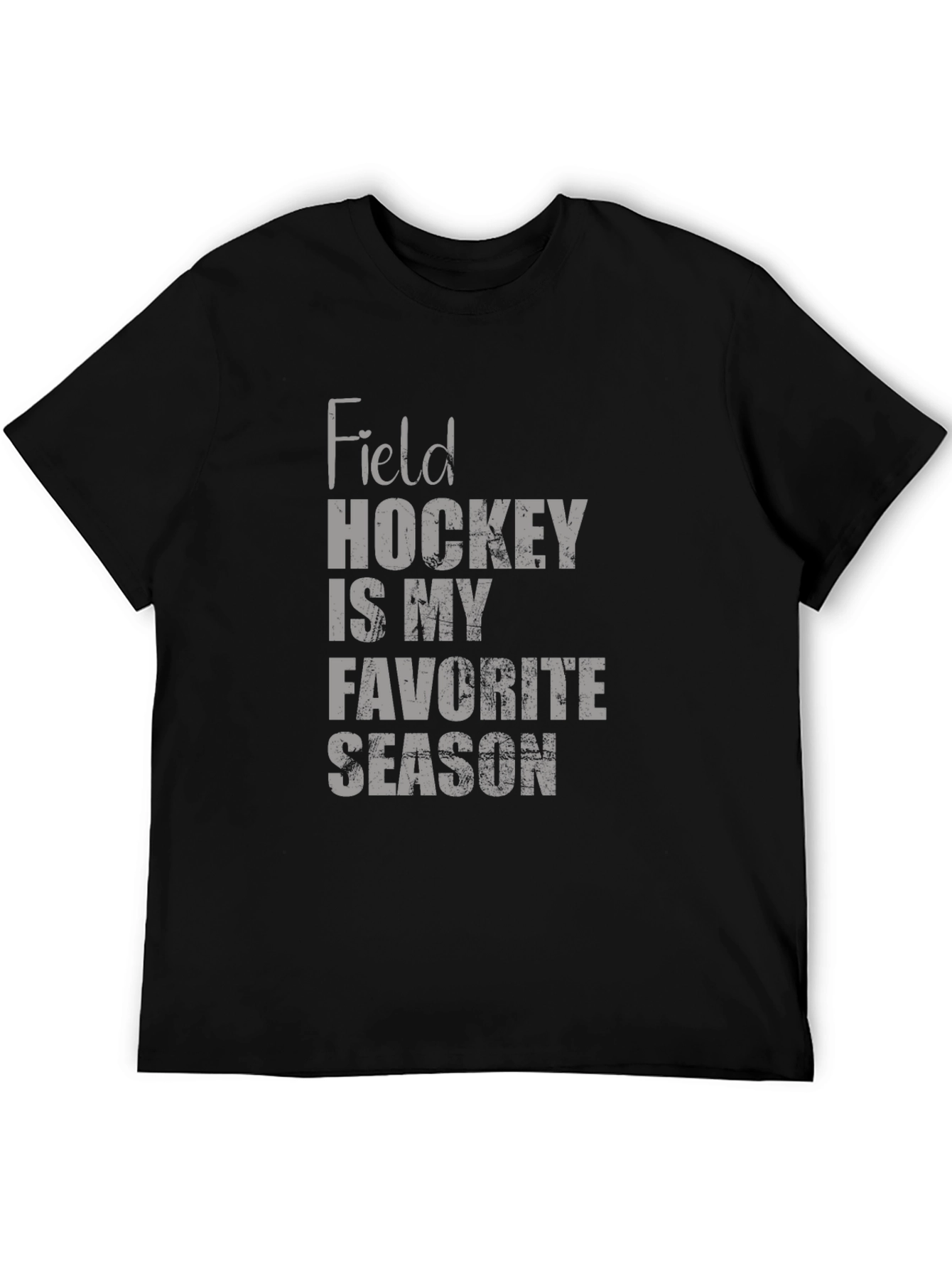 Field Hockey Favorite Season Black Graphic Tee