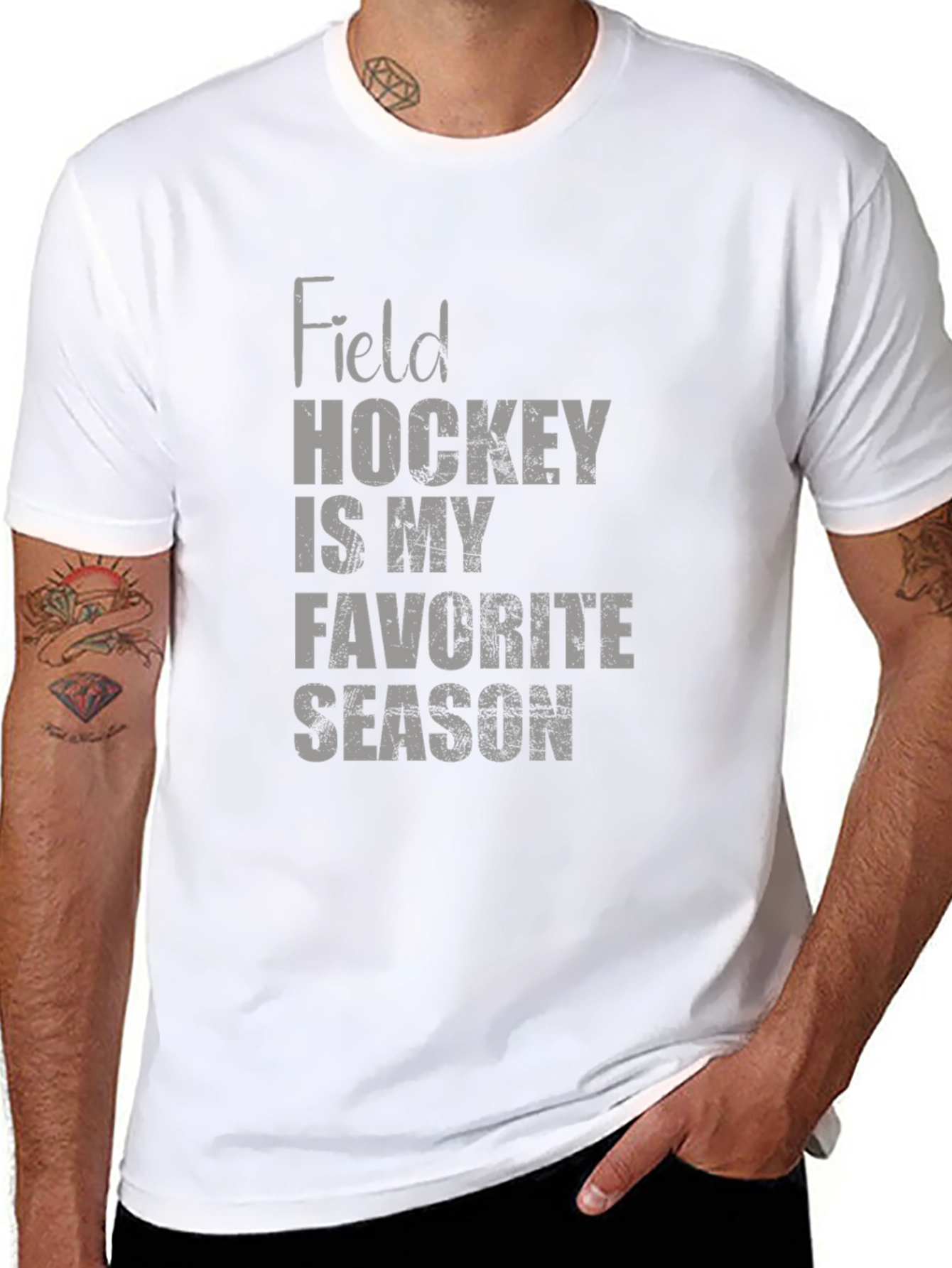 Field Hockey Favorite Season Black Graphic Tee