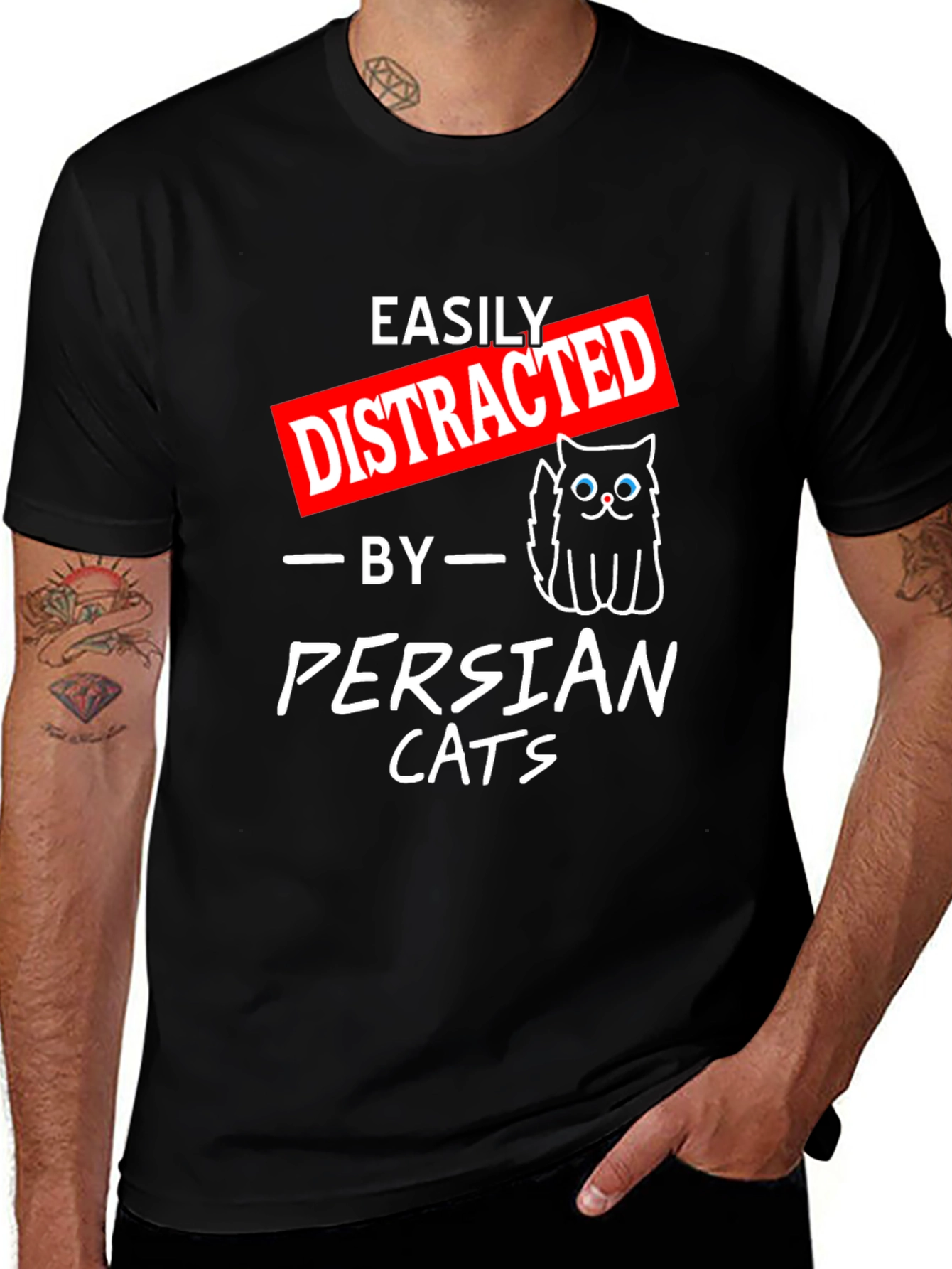 Easily Distracted by Persian Cats T-Shirt
