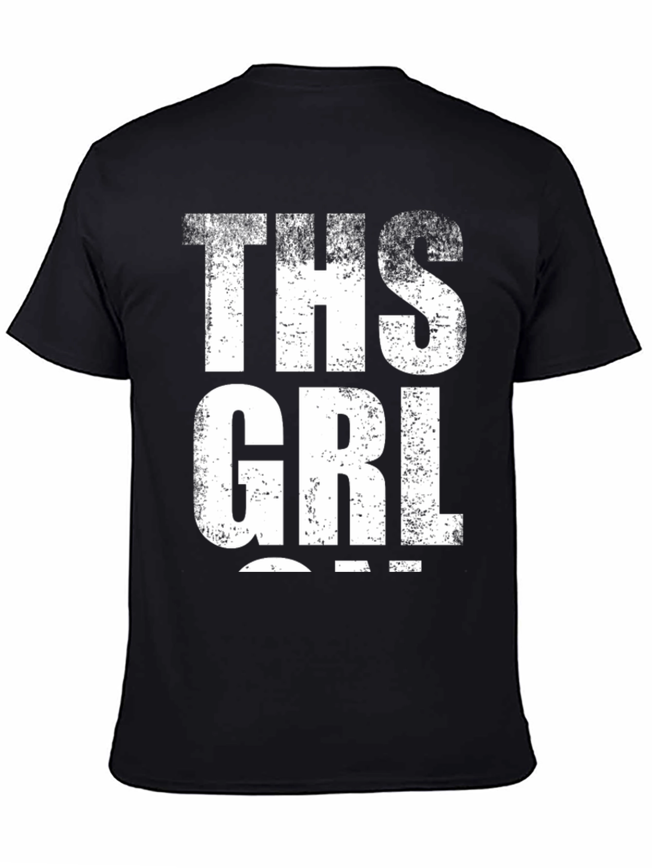 THS GRL Graphic Print Black T-Shirt