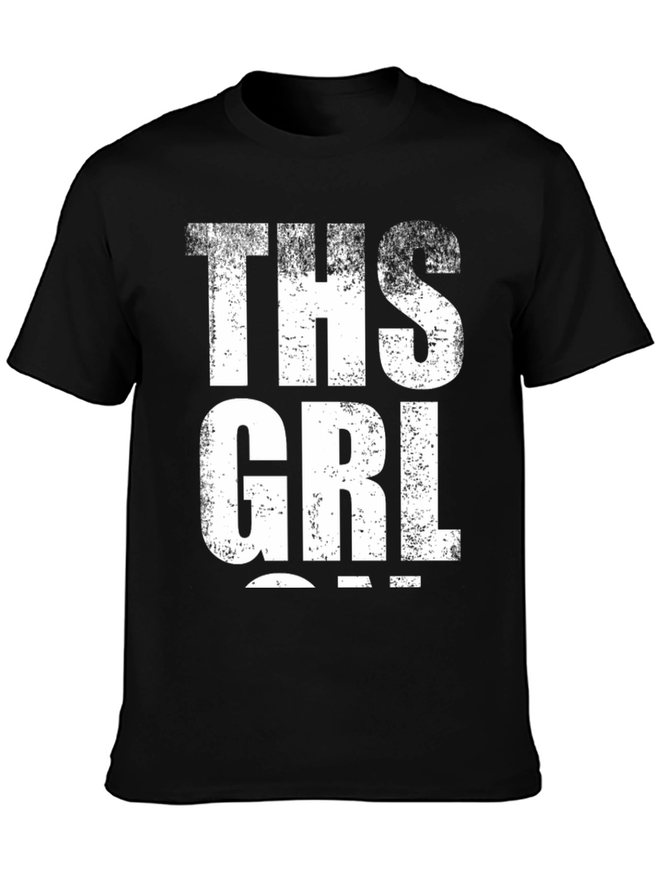 THS GRL Graphic Print Black T-Shirt