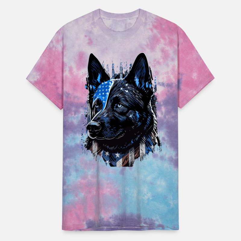 K9 Police Dog German Sherman American Flag Policem