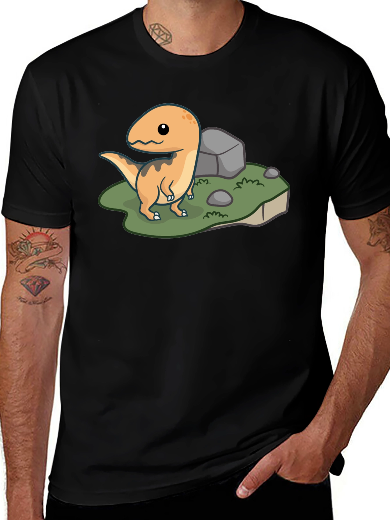 Cute Dinosaur Graphic T-Shirt