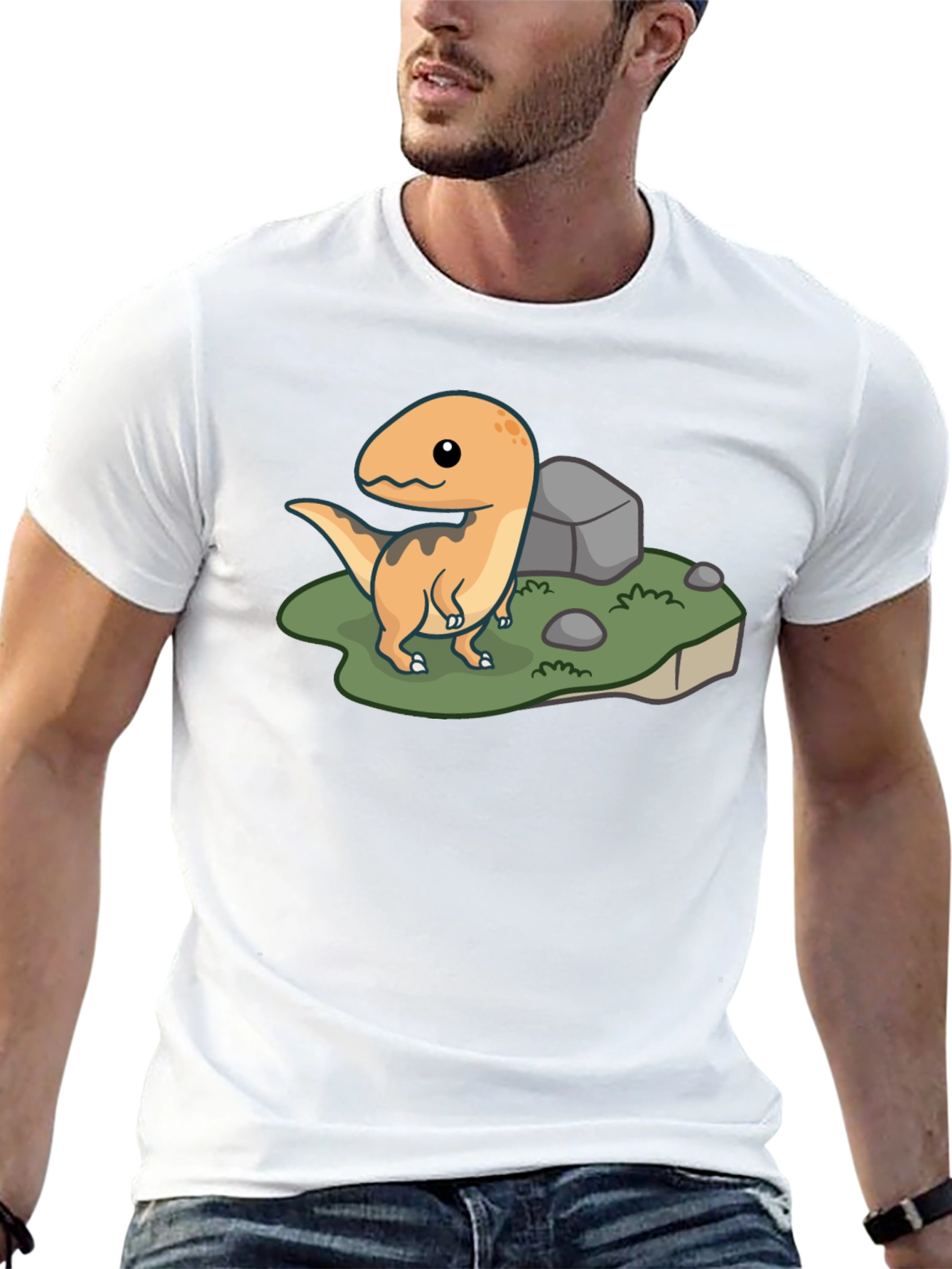 Cute Dinosaur Graphic T-Shirt