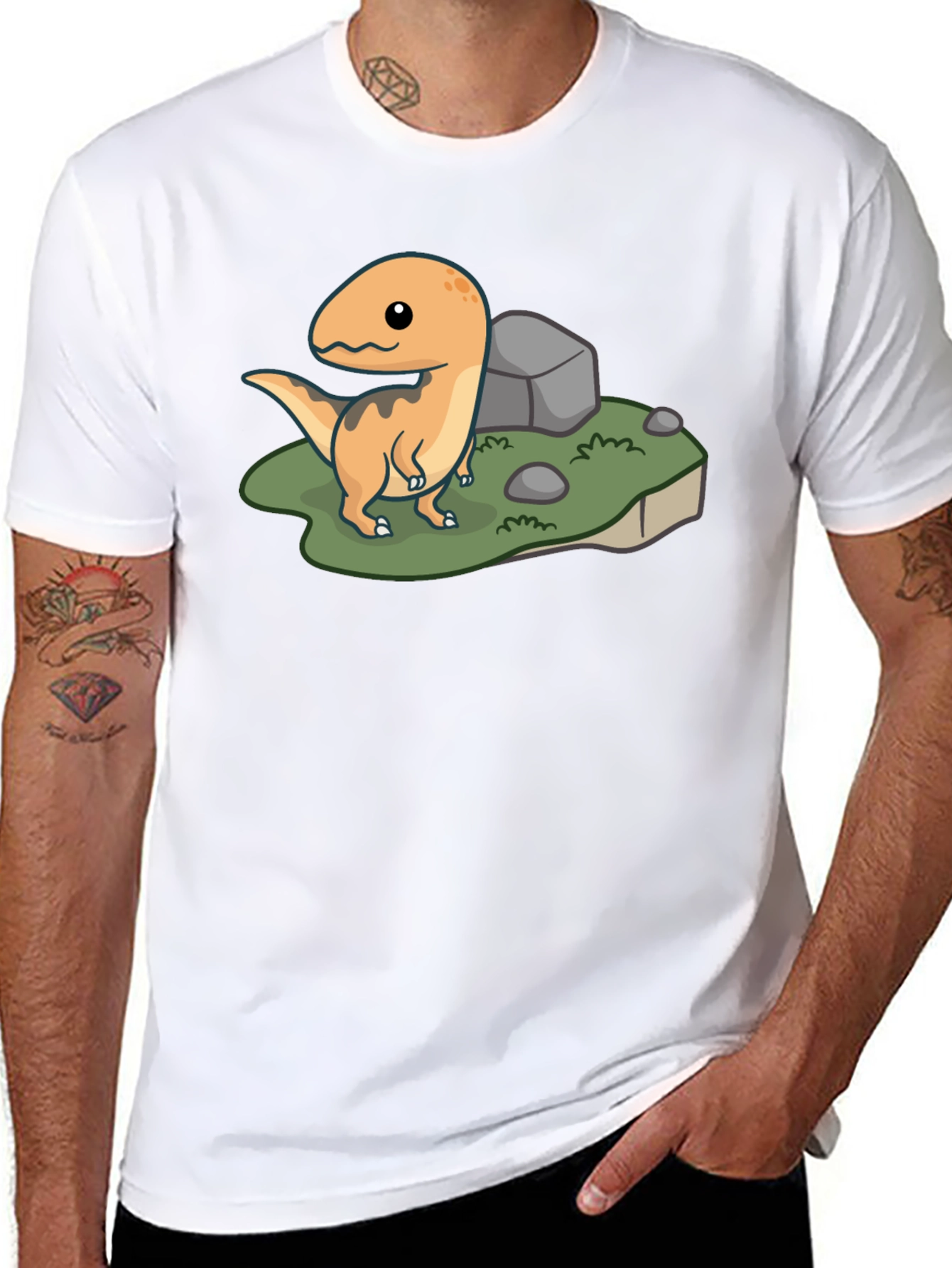 Cute Dinosaur Graphic T-Shirt