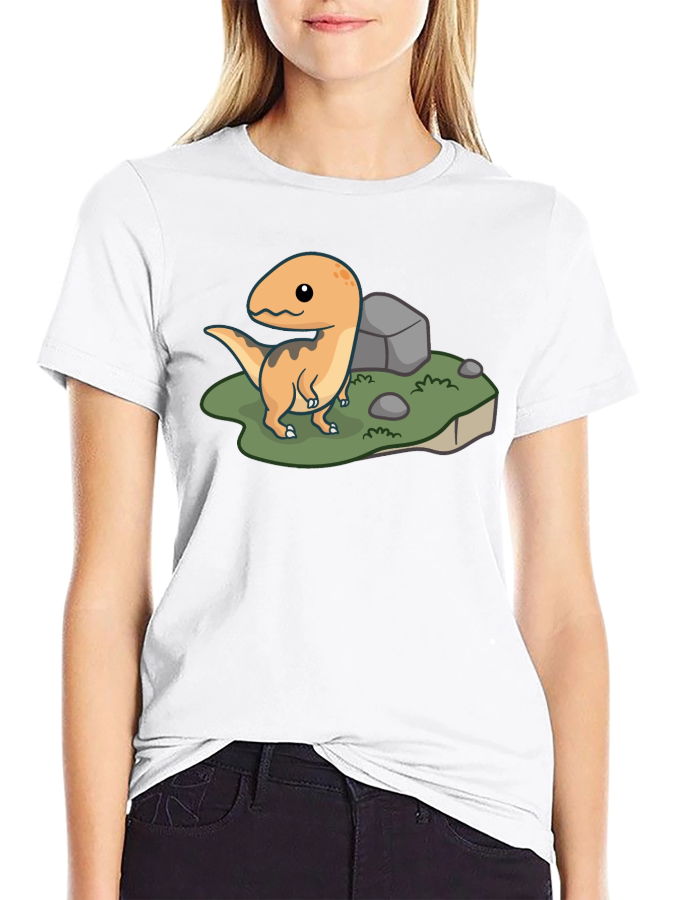 Cute Dinosaur Graphic T-Shirt