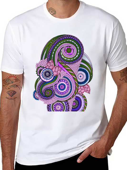 Paisley Pattern Black T-Shirt - Stylish Casual Wear
