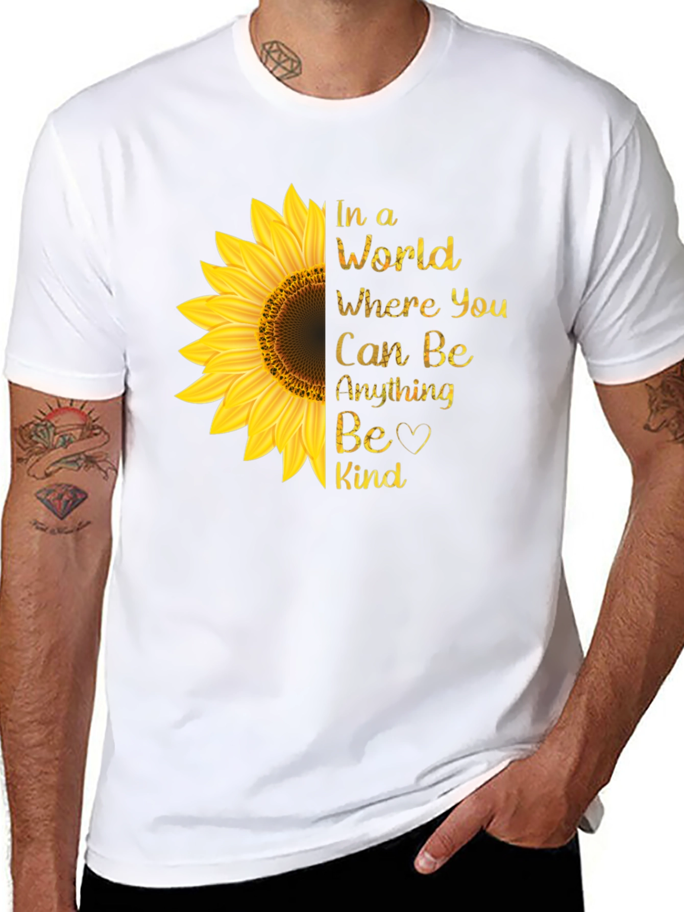 Sunflower Kindness T-Shirt - Be Kind Tee