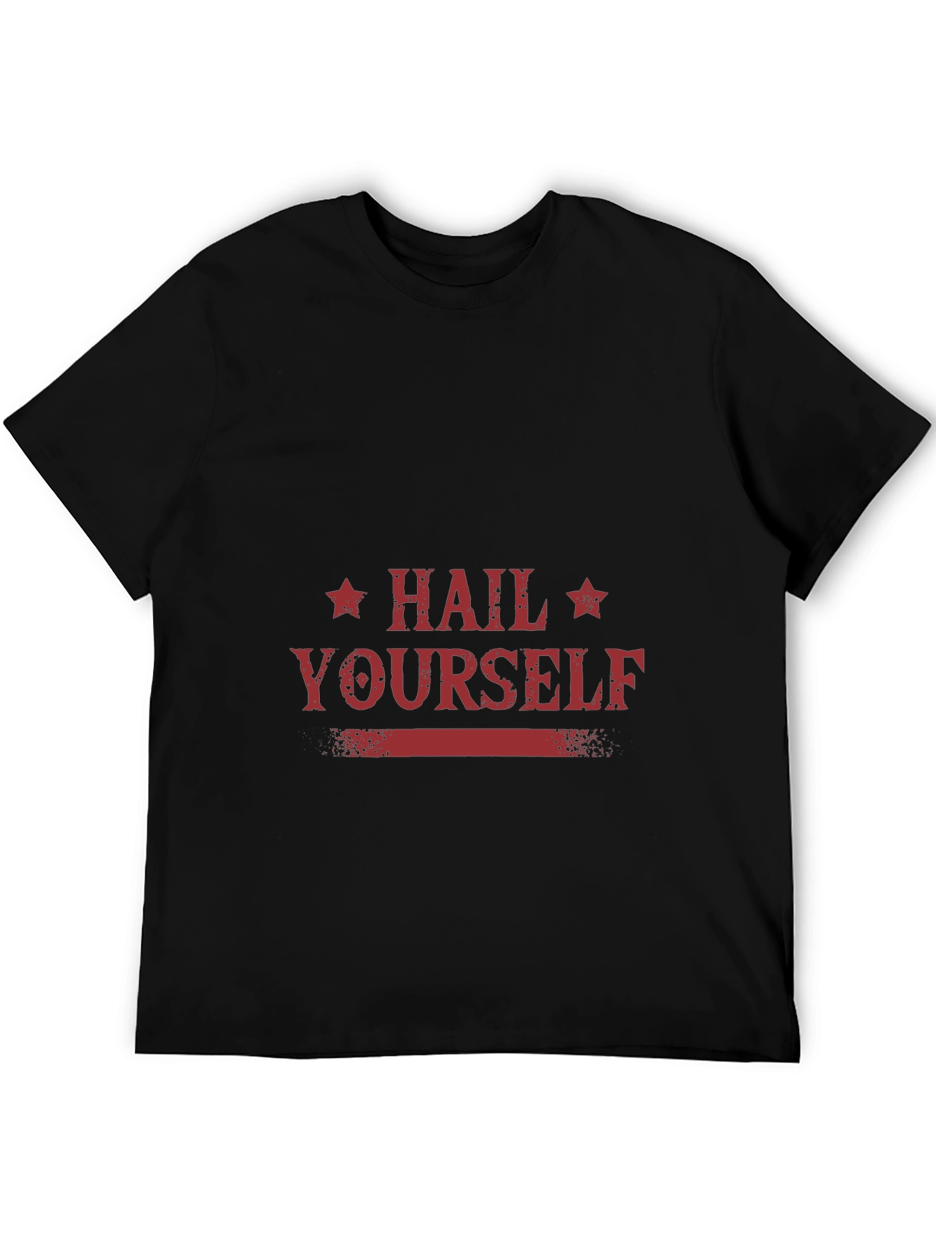 Hail Yourself Graphic Tee - Black Cotton Blend T-Shirt