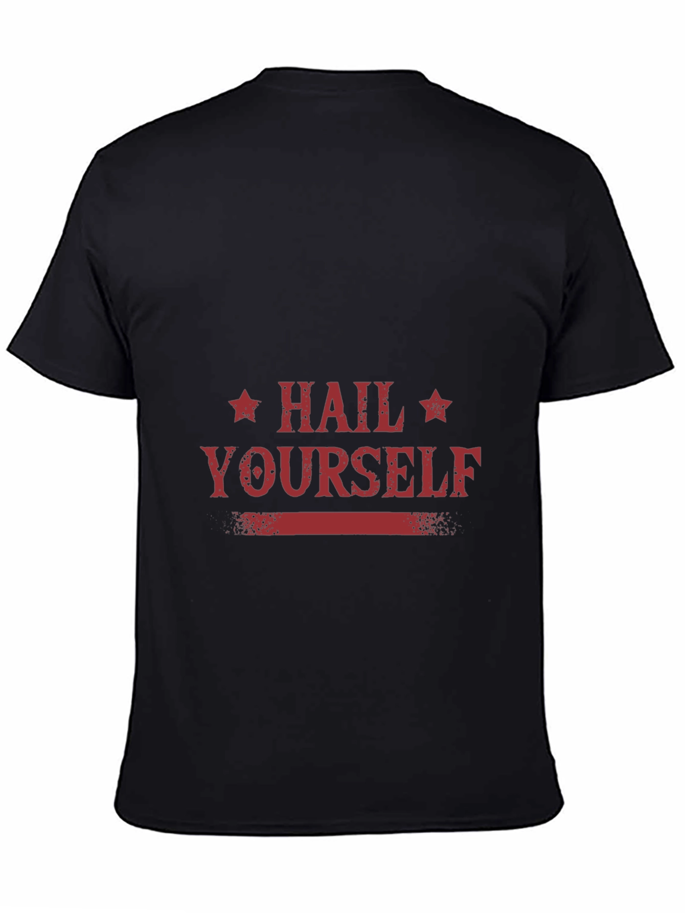 Hail Yourself Graphic Tee - Black Cotton Blend T-Shirt
