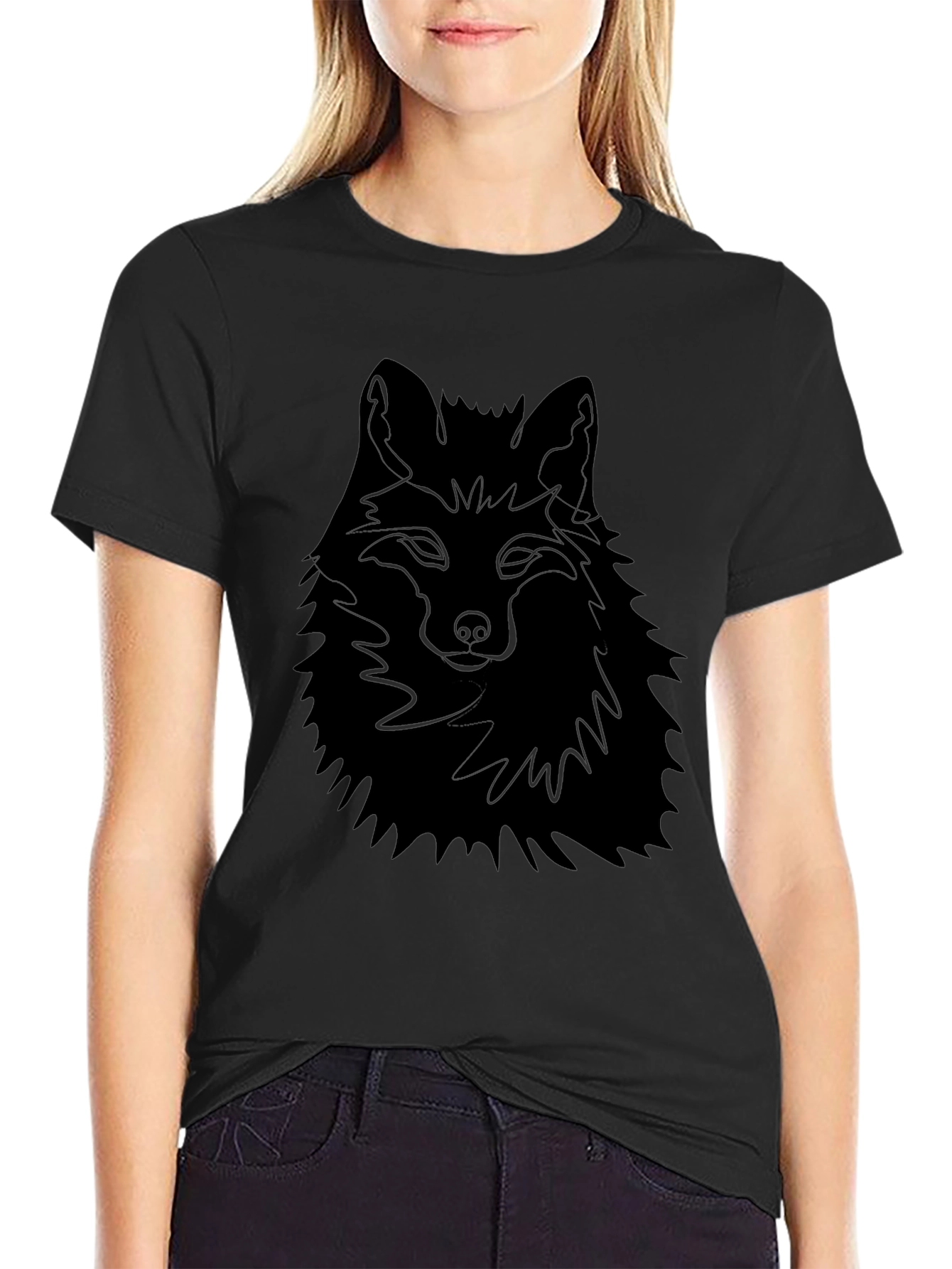 Mens Black Fox Graphic Tee - Stylish Comfort