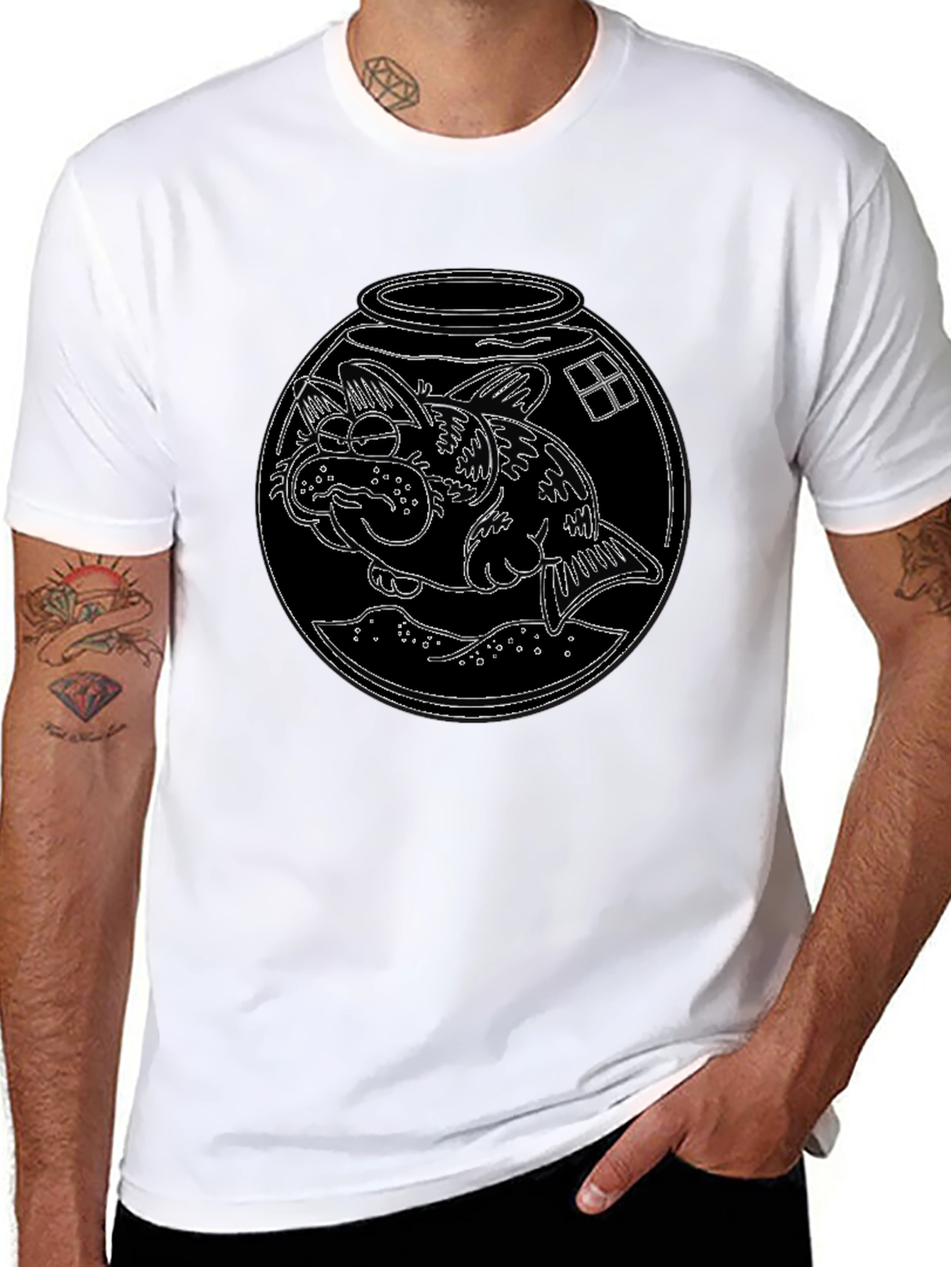 Catfish Bowl T-Shirt - Novelty Graphic Tee