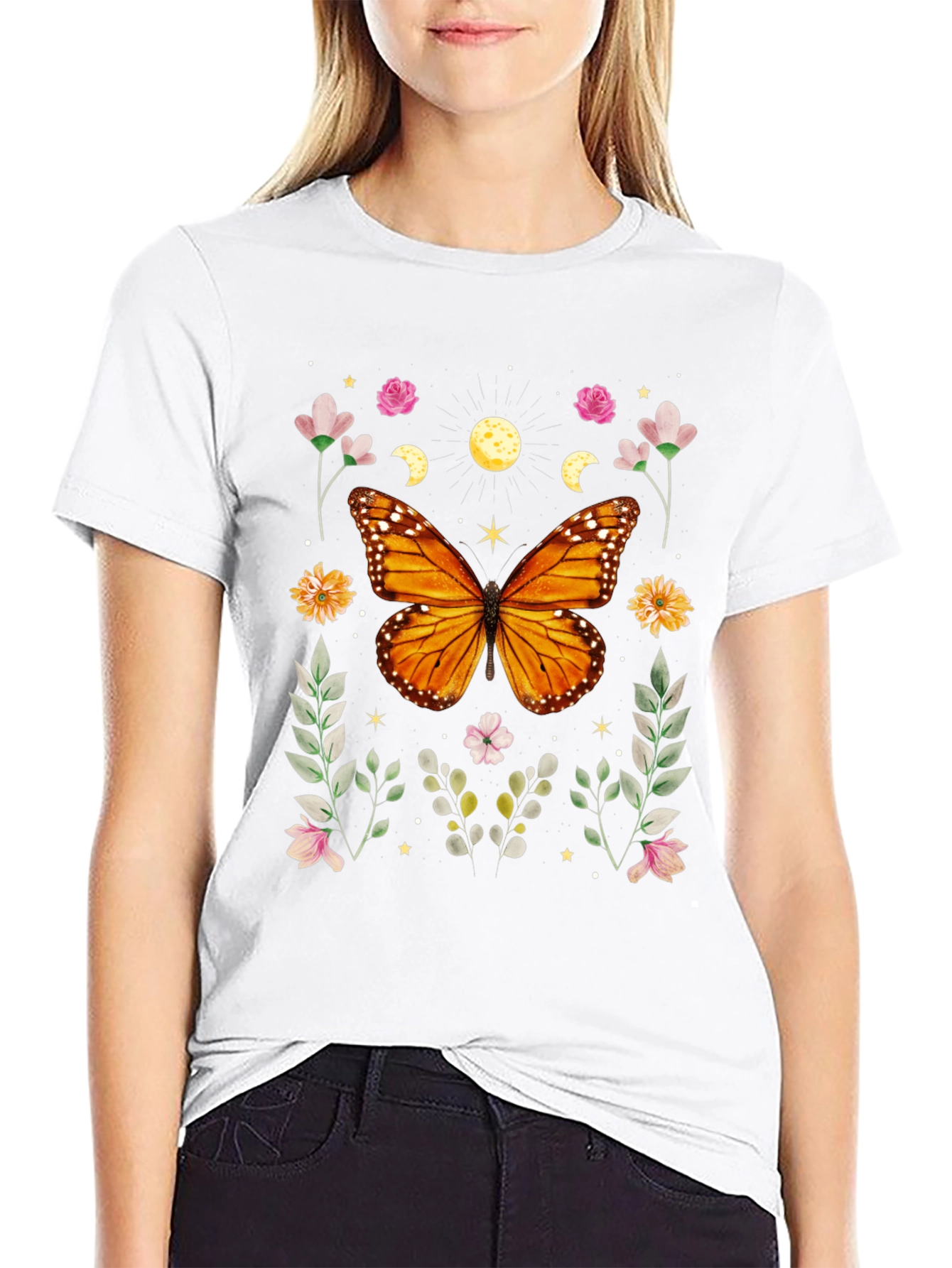 Butterfly Floral Graphic Tee