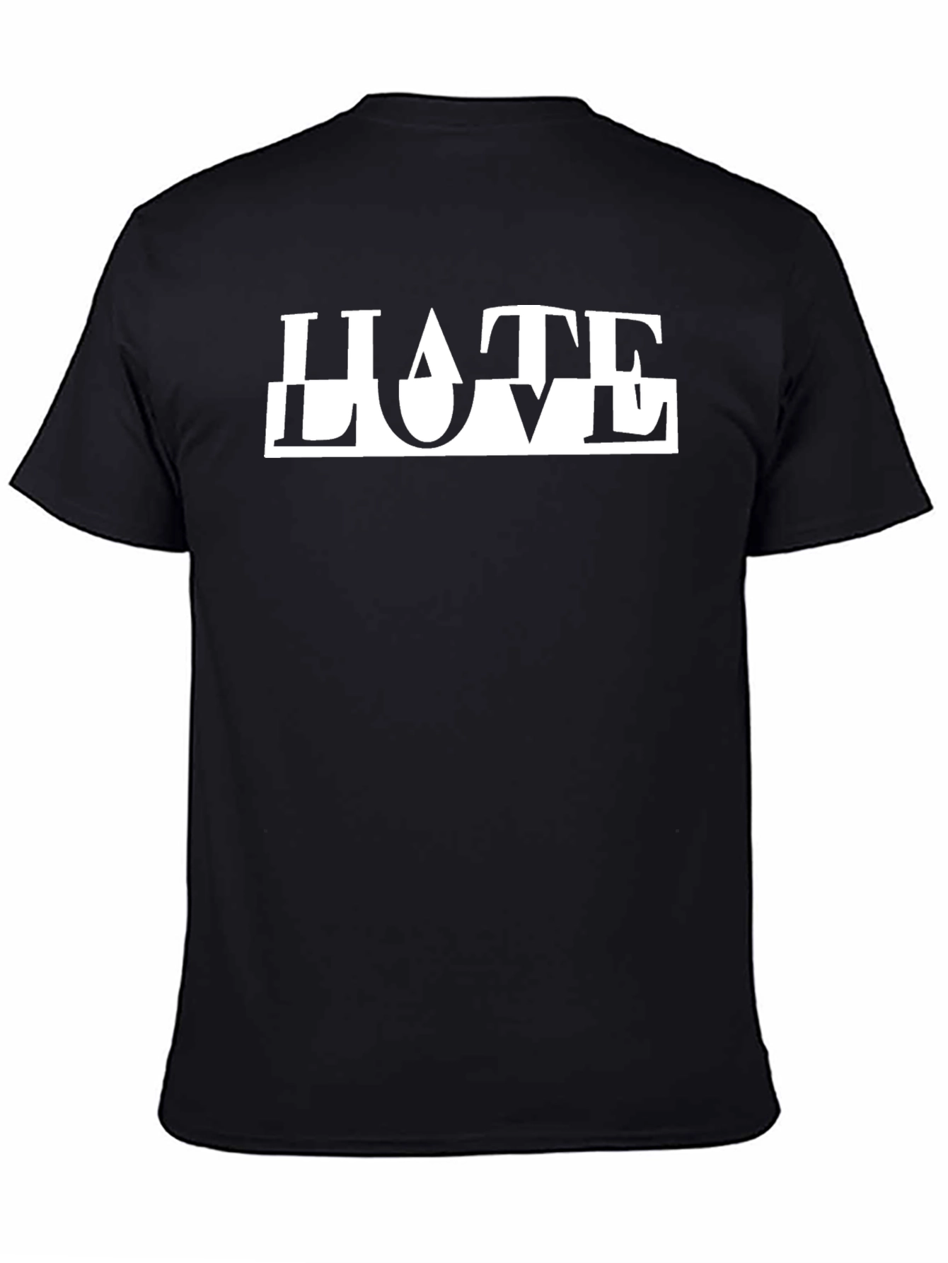 Hate/Love Graphic Tee - Stylish Contrast Design