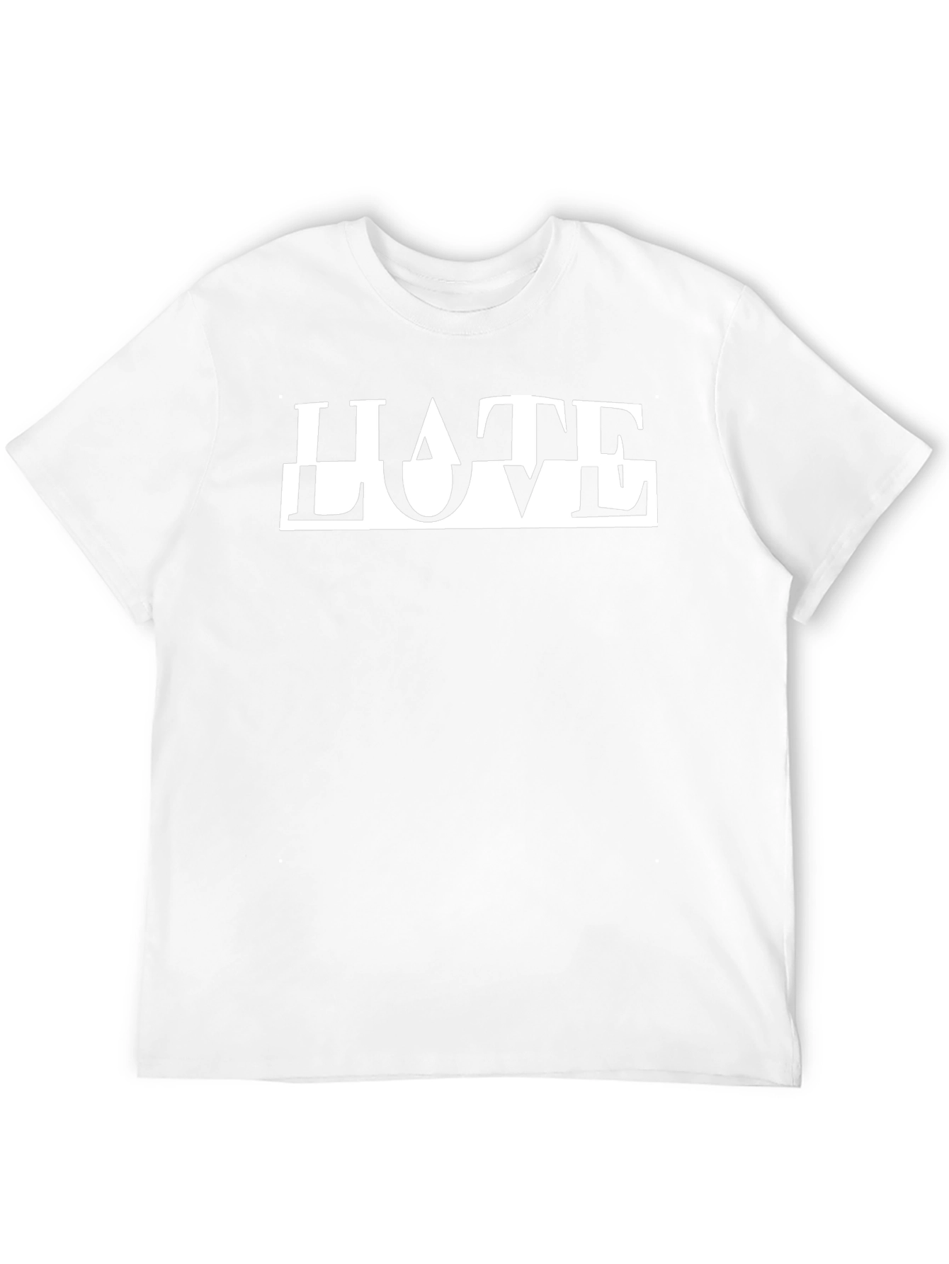 Hate/Love Graphic Tee - Stylish Contrast Design
