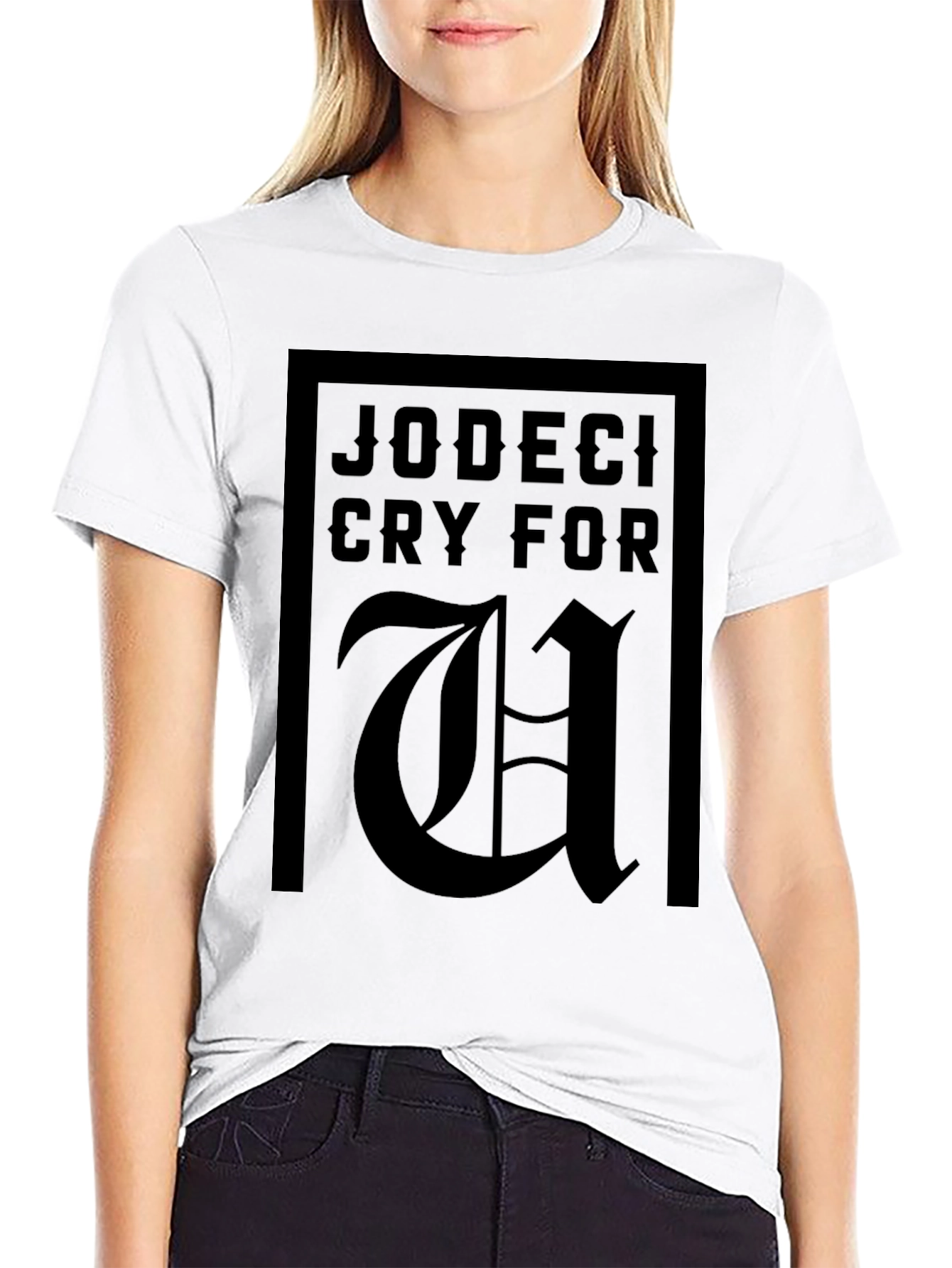 Jodeci Cry For U Graphic Print Black T-Shirt