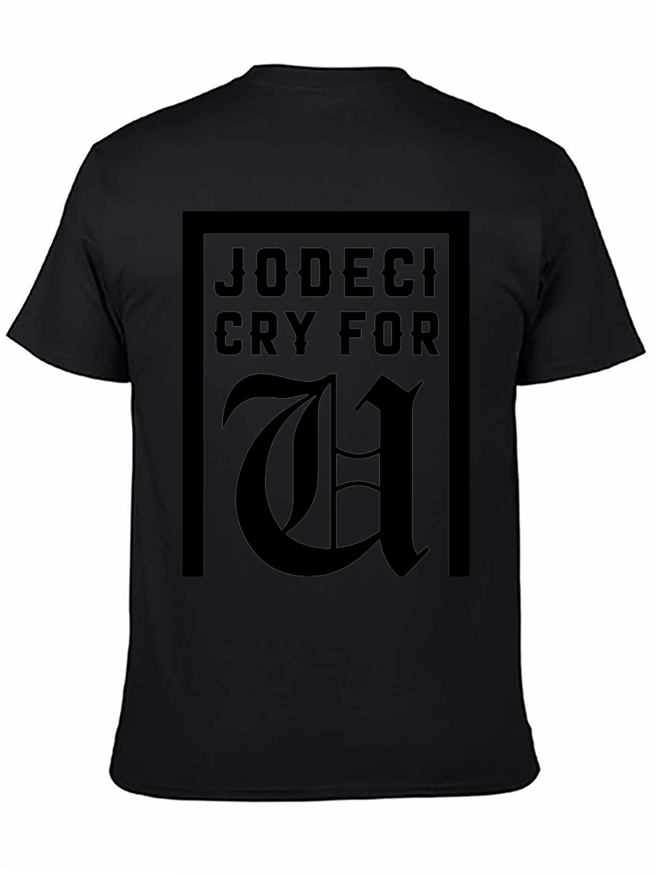 Jodeci Cry For U Graphic Print Black T-Shirt