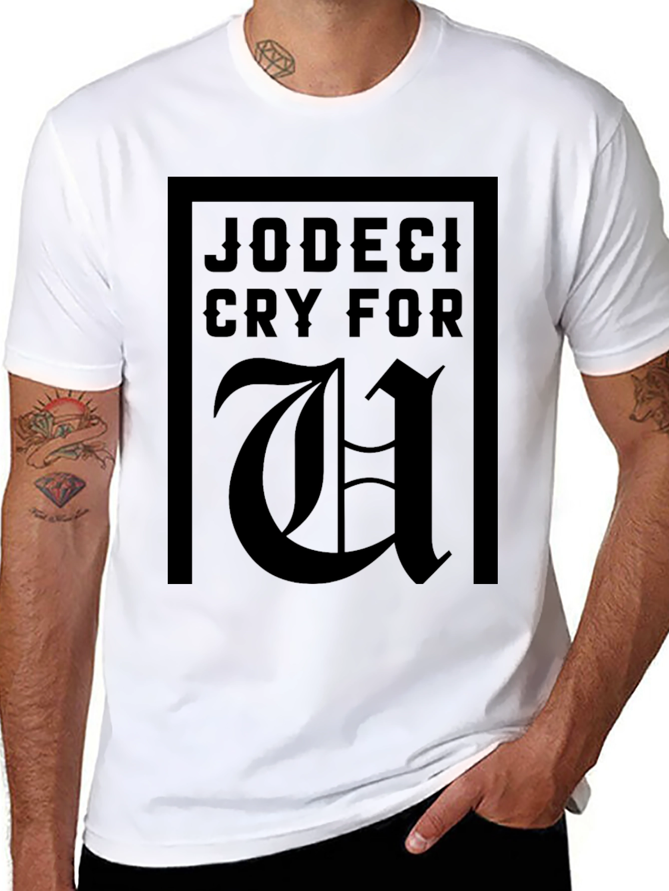 Jodeci Cry For U Graphic Print Black T-Shirt