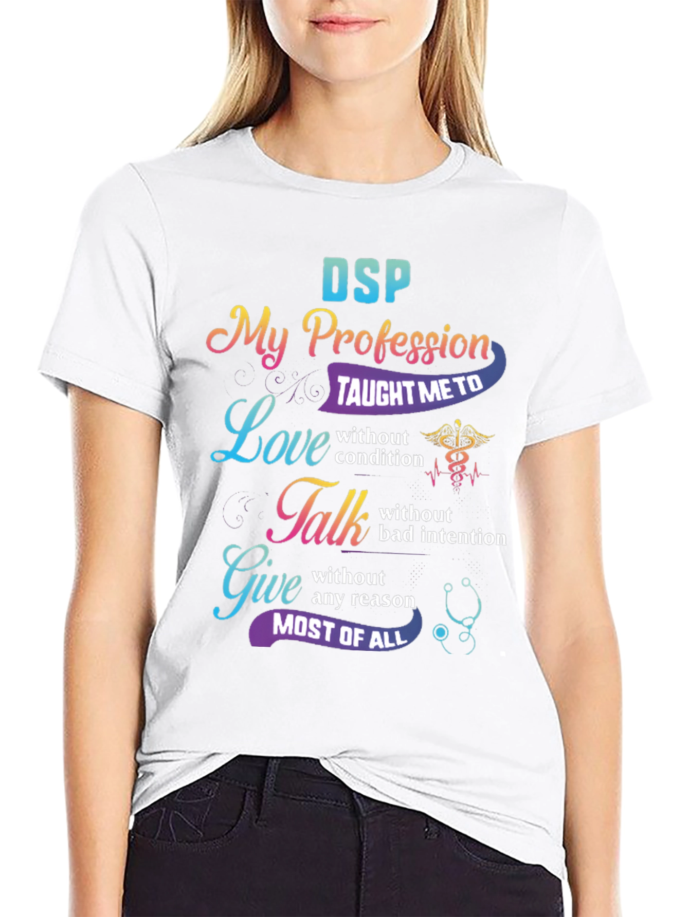 DSP Profession Love Talk Give Graphic T-Shirt