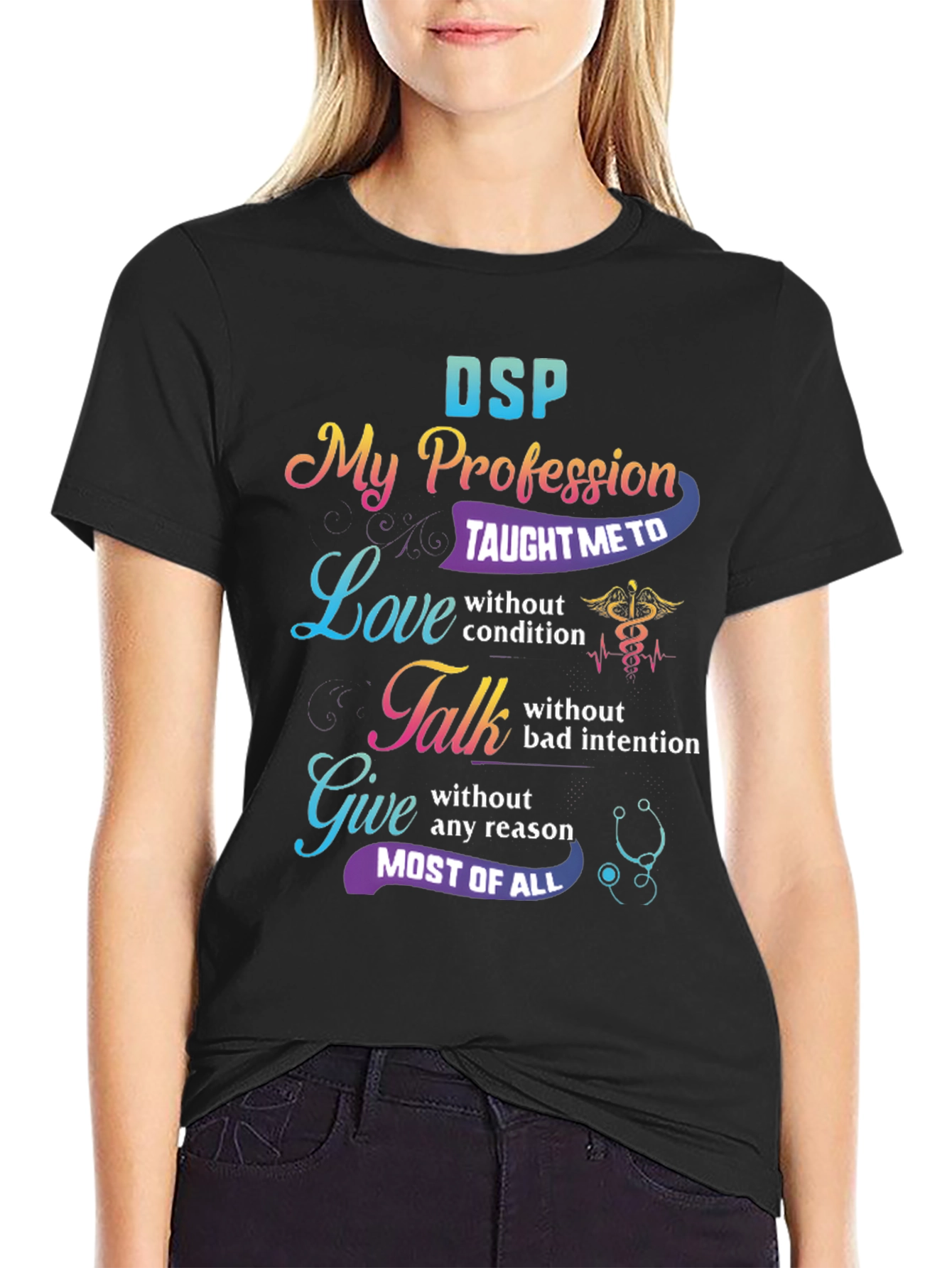 DSP Profession Love Talk Give Graphic T-Shirt